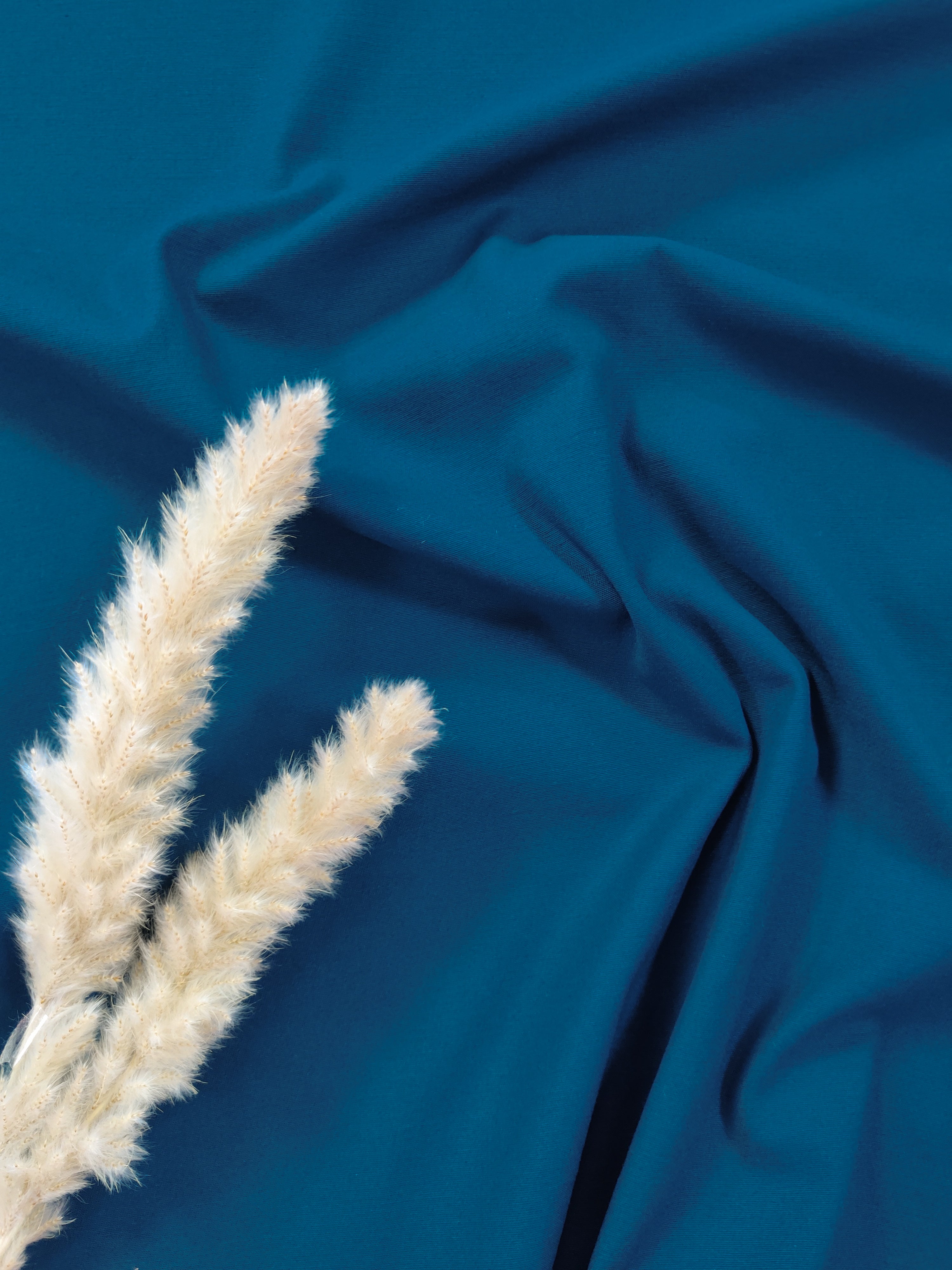 Sergé de coton stretch - Pétrole