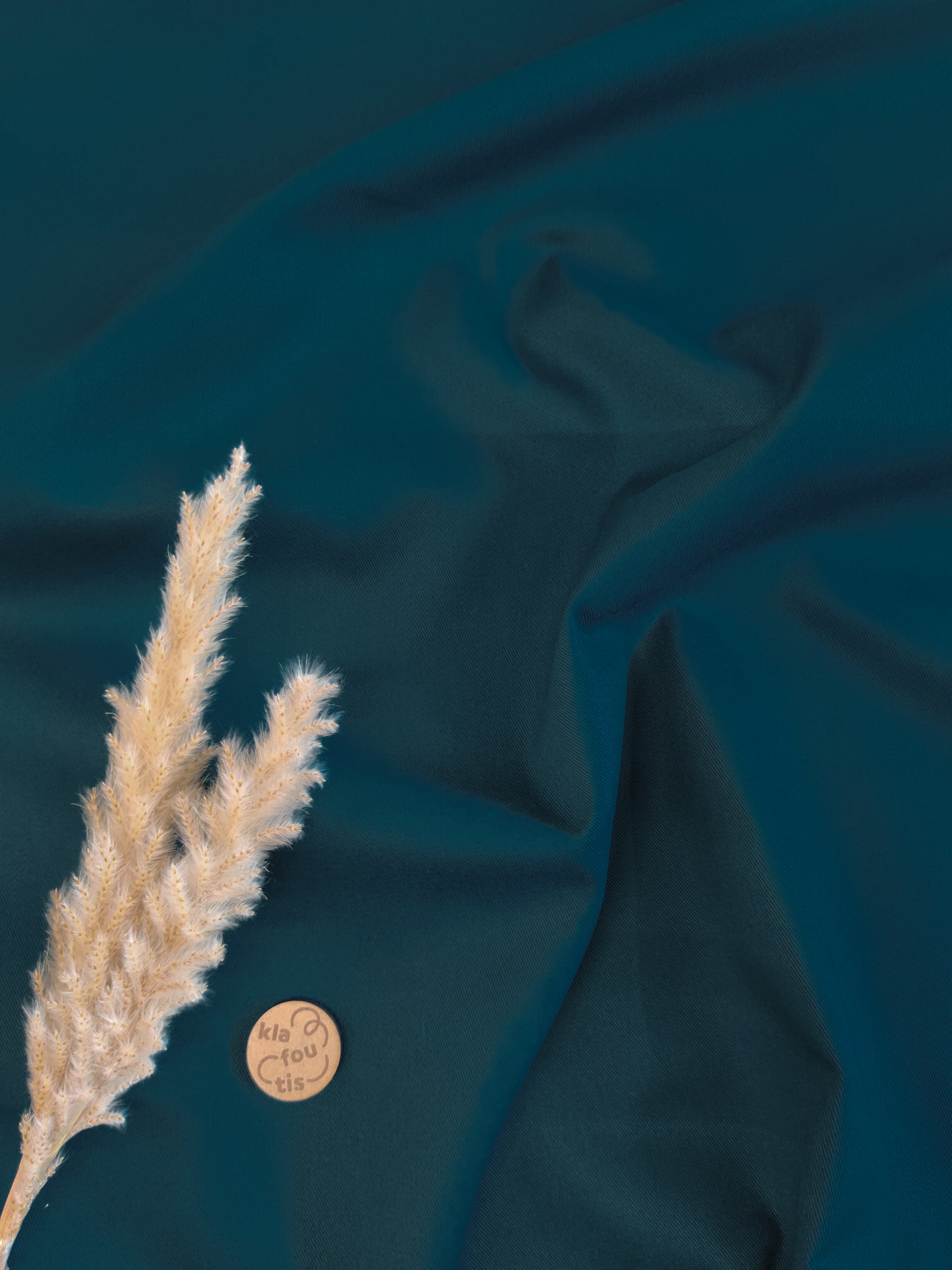 Sergé de coton - Pétrole