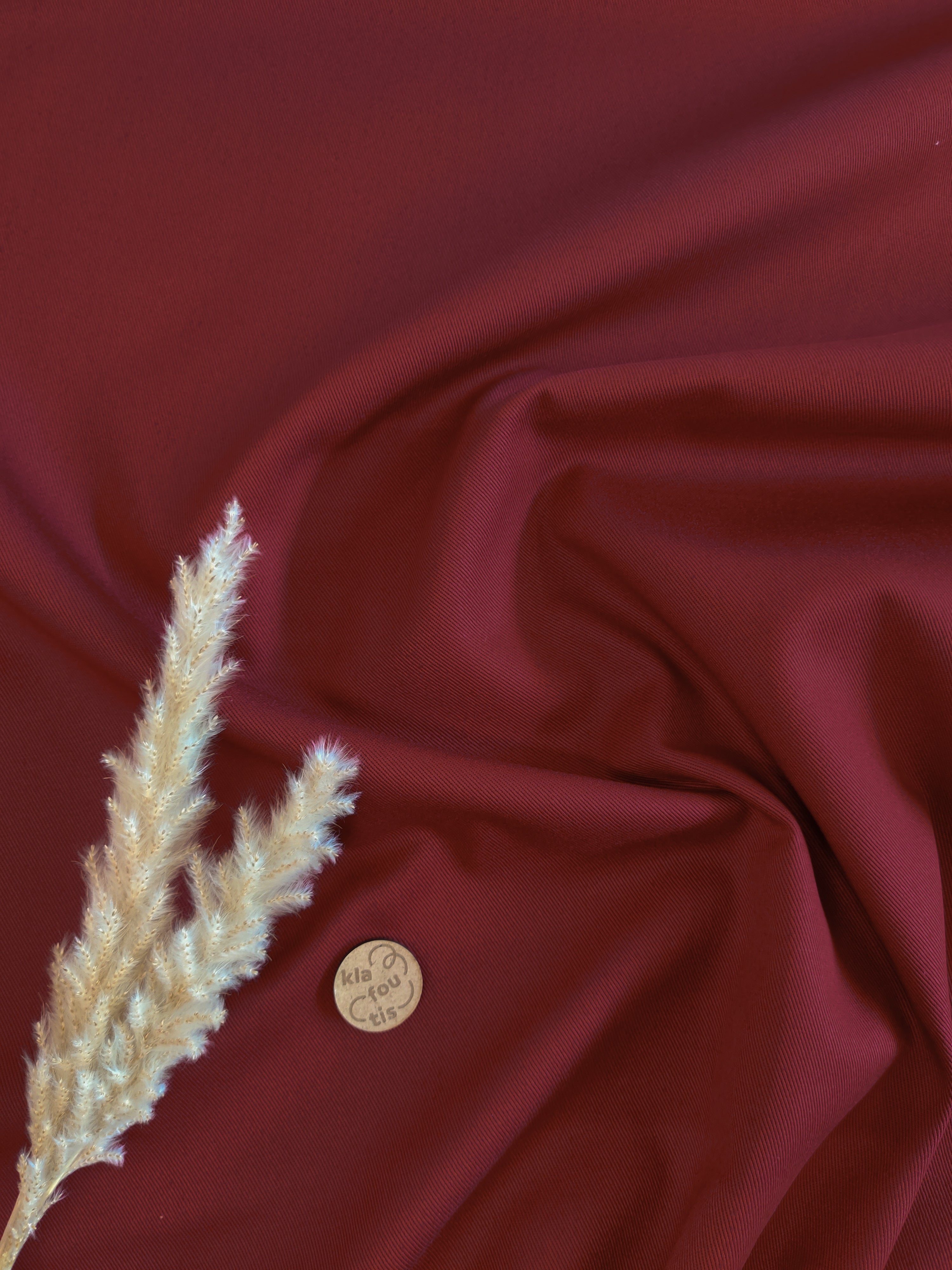 Sergé de coton - Bordeaux