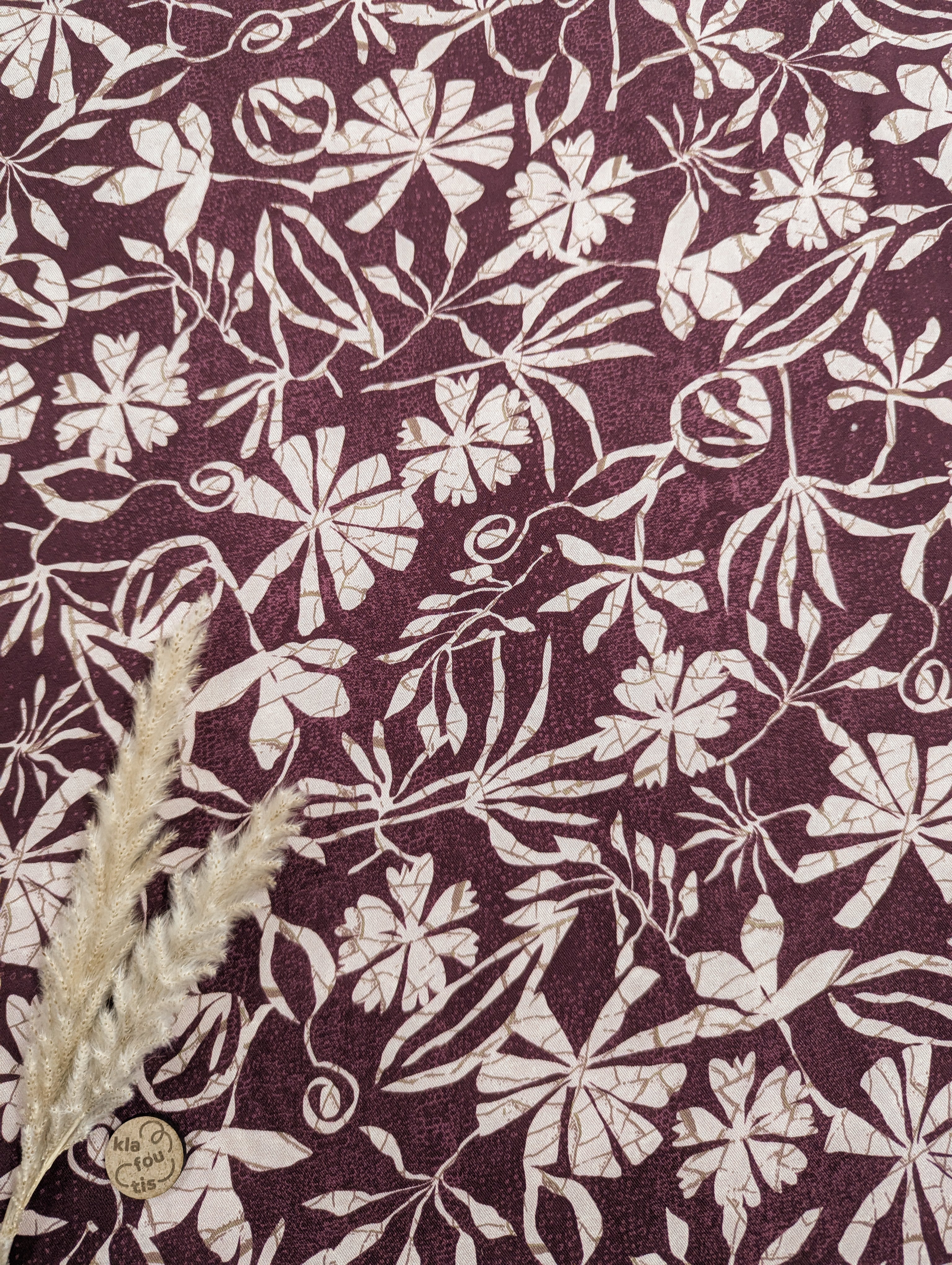 Twill de viscose bordeaux - élégance