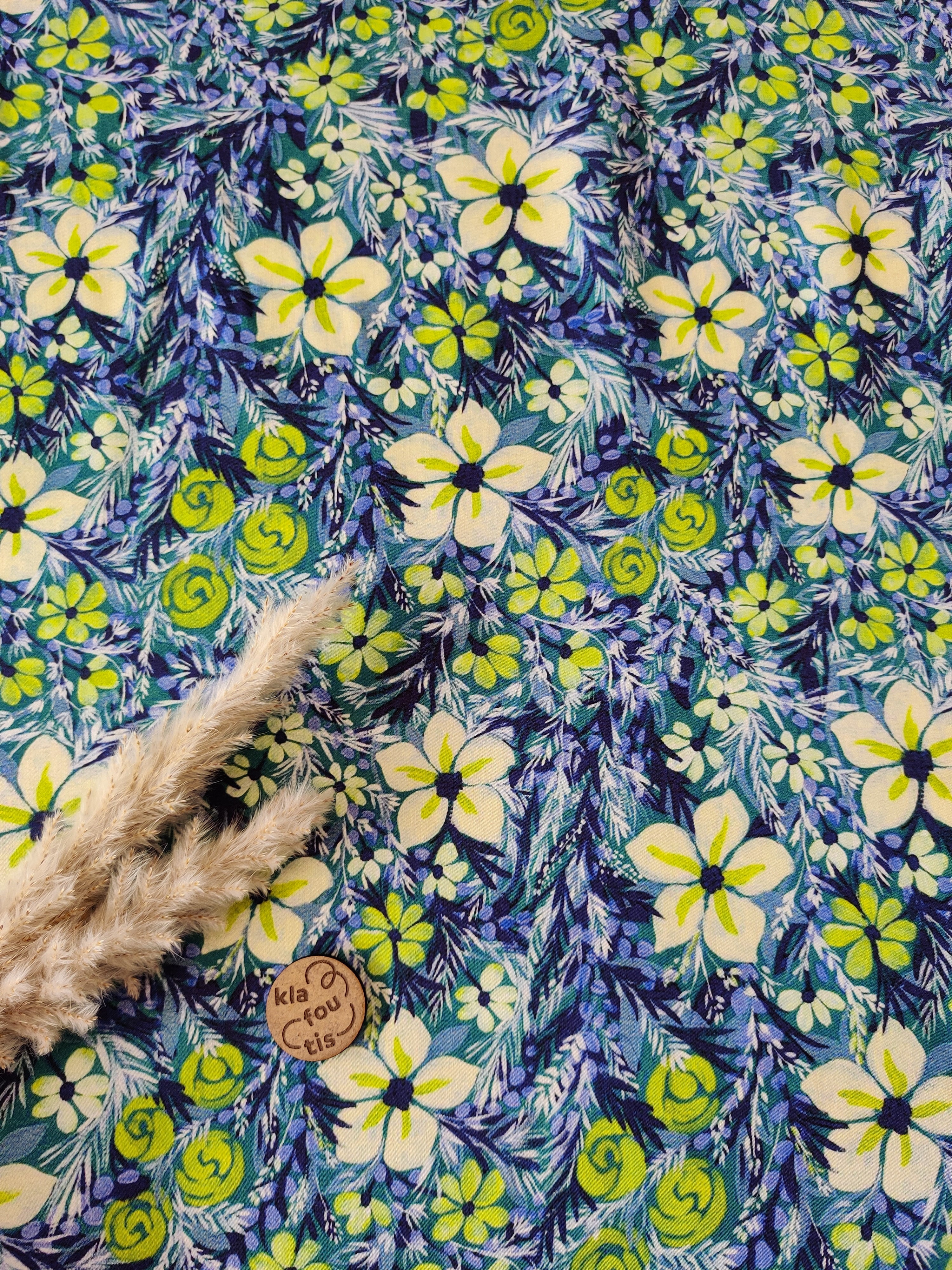 Satin de viscose - Jardin aquatique