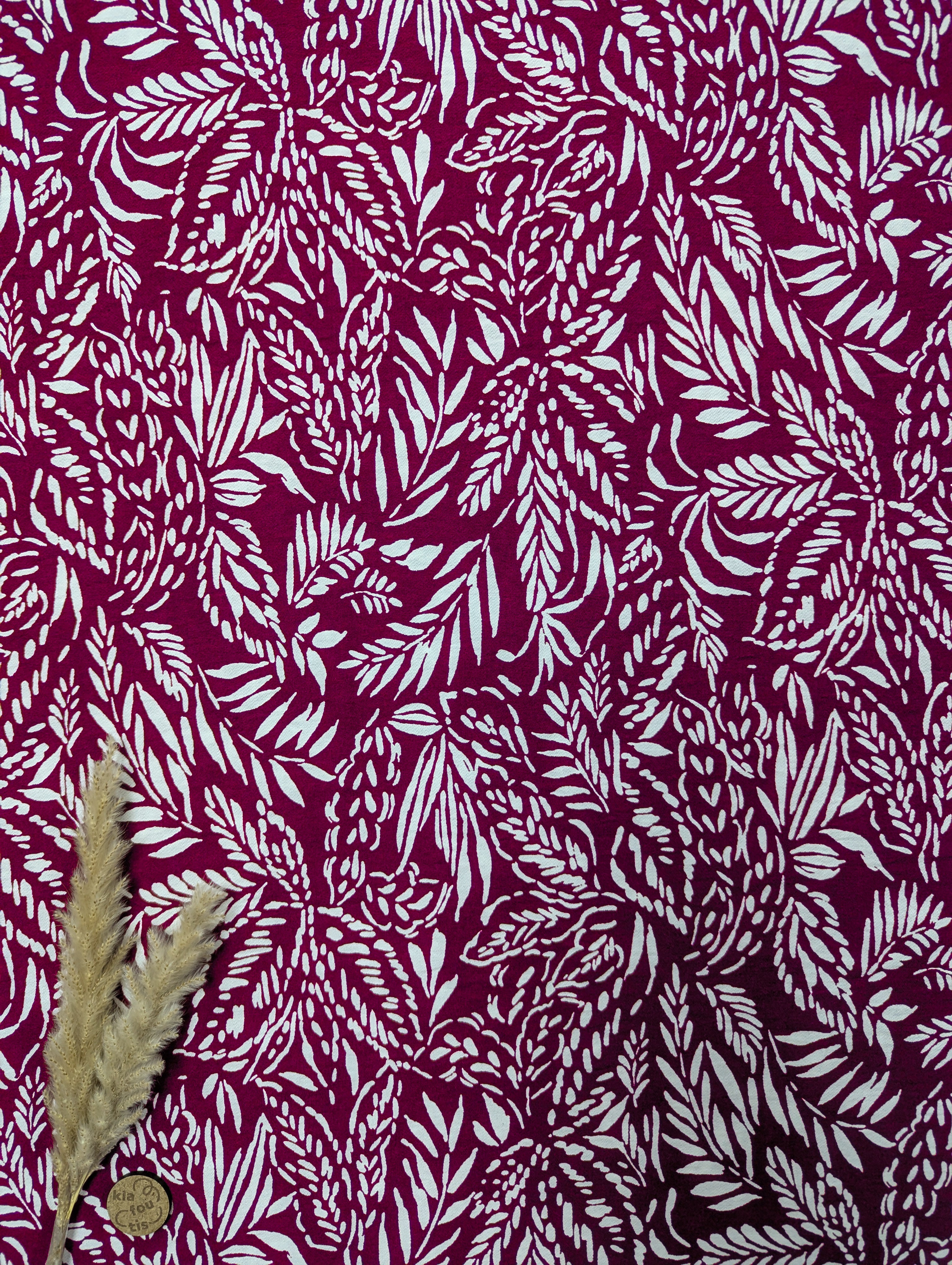 Crêpe de viscose bordeaux - en bord de lac