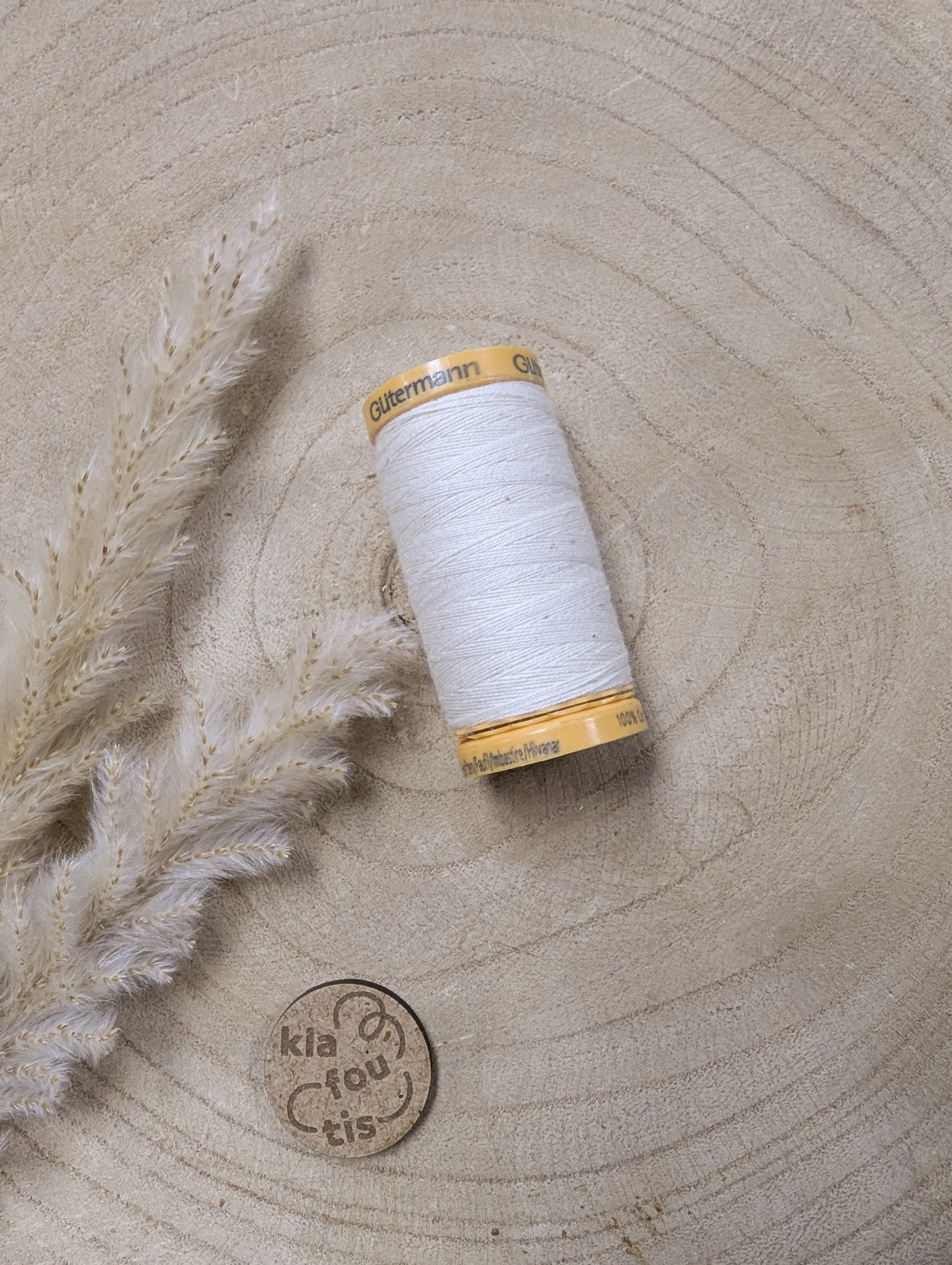 Fil pour faufilure 200 m - couleur beige naturel