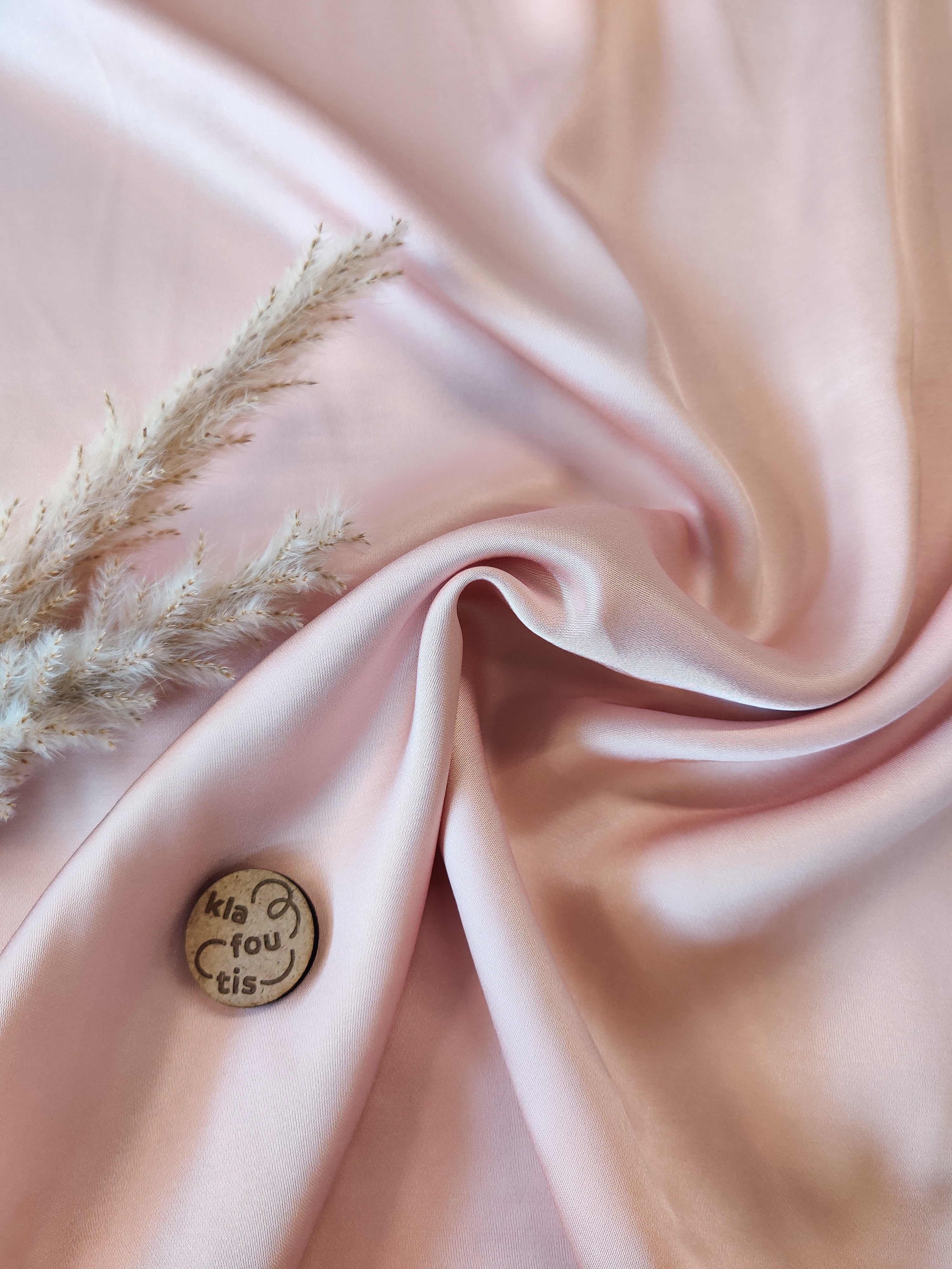 Satin de viscose - Rose poudré
