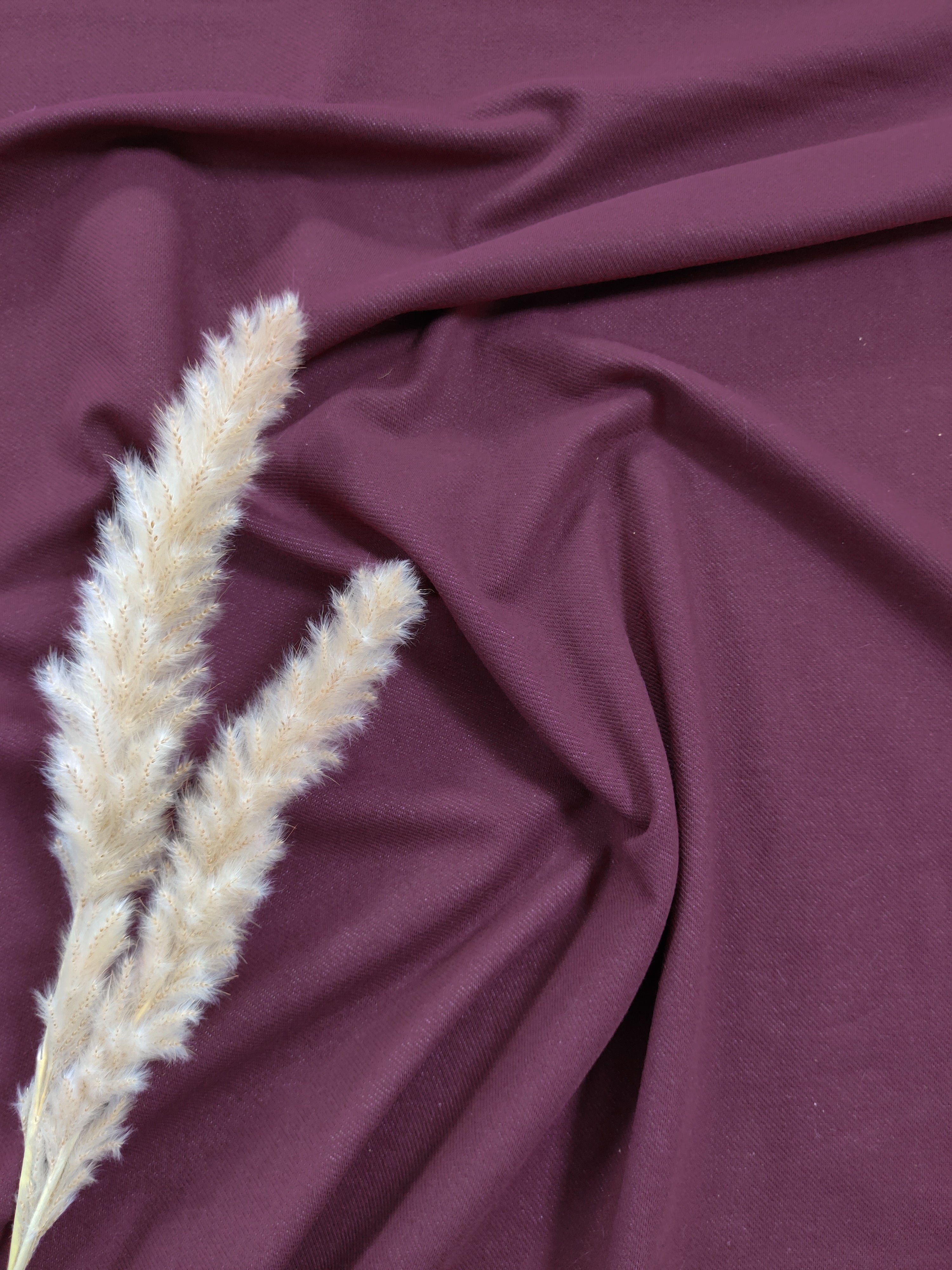 Jersey effet jeans - Lie de vin