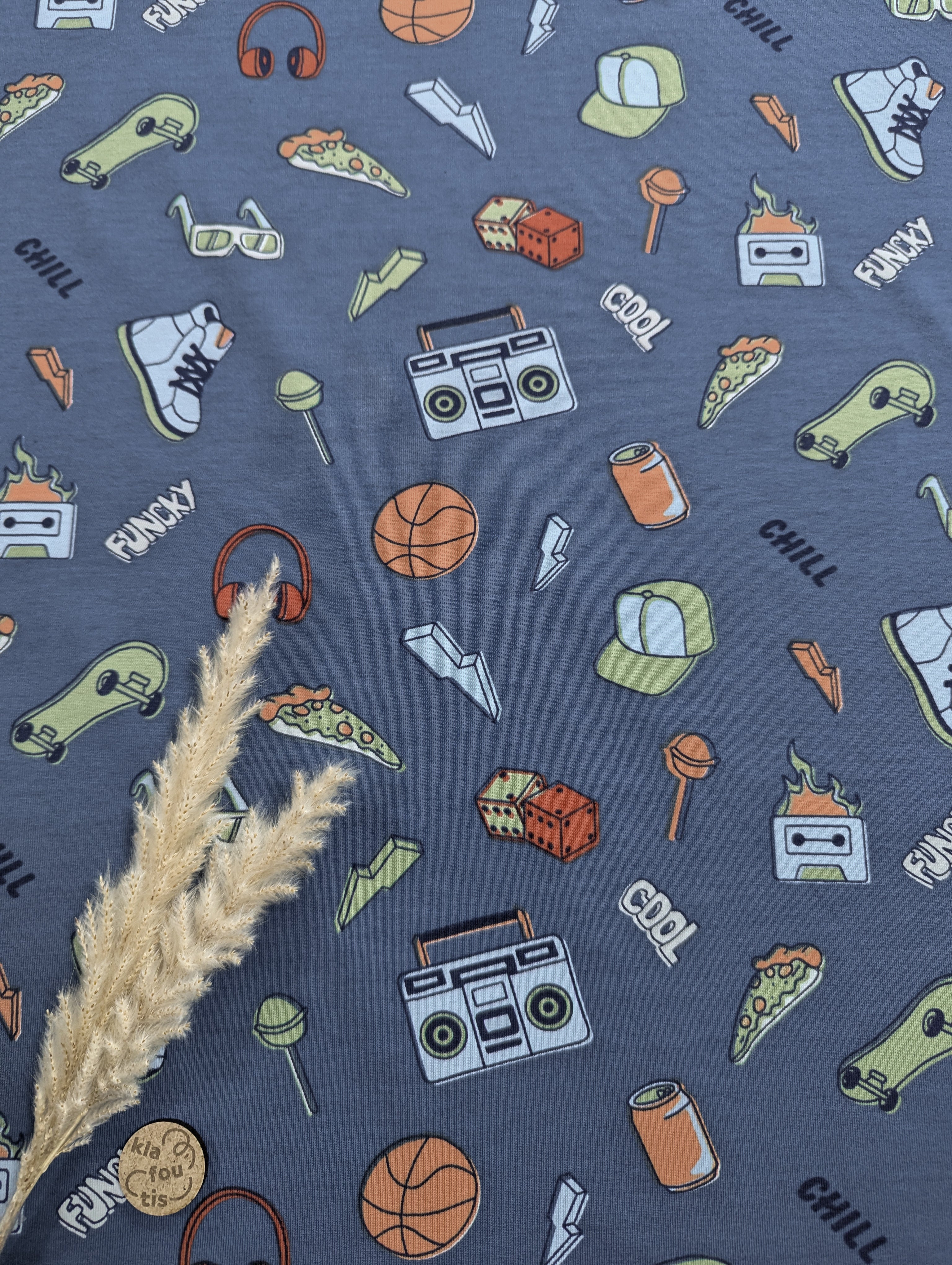 Jersey de coton bleu jeans - Cool vibes