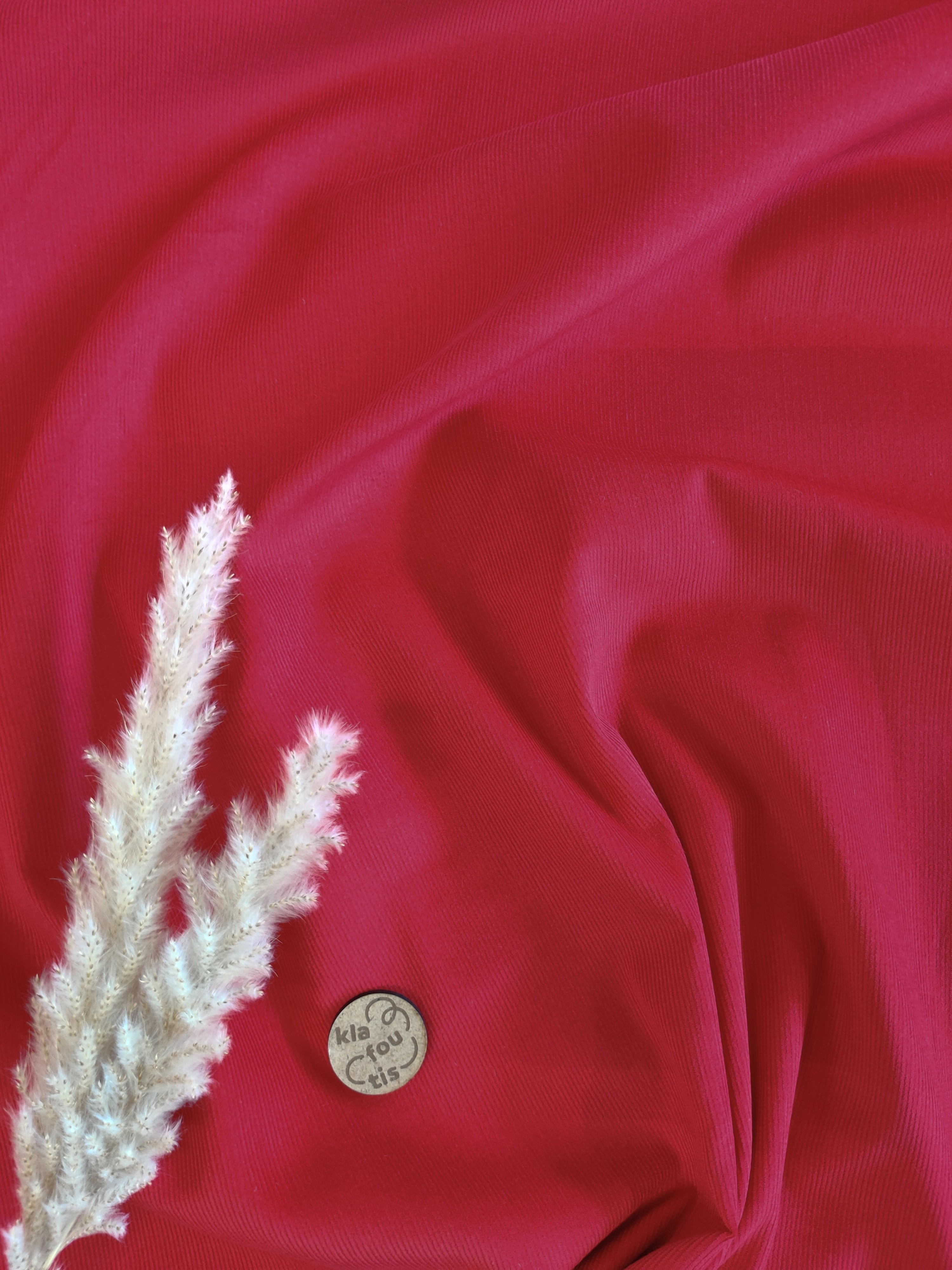 Velours milleraies - Rouge