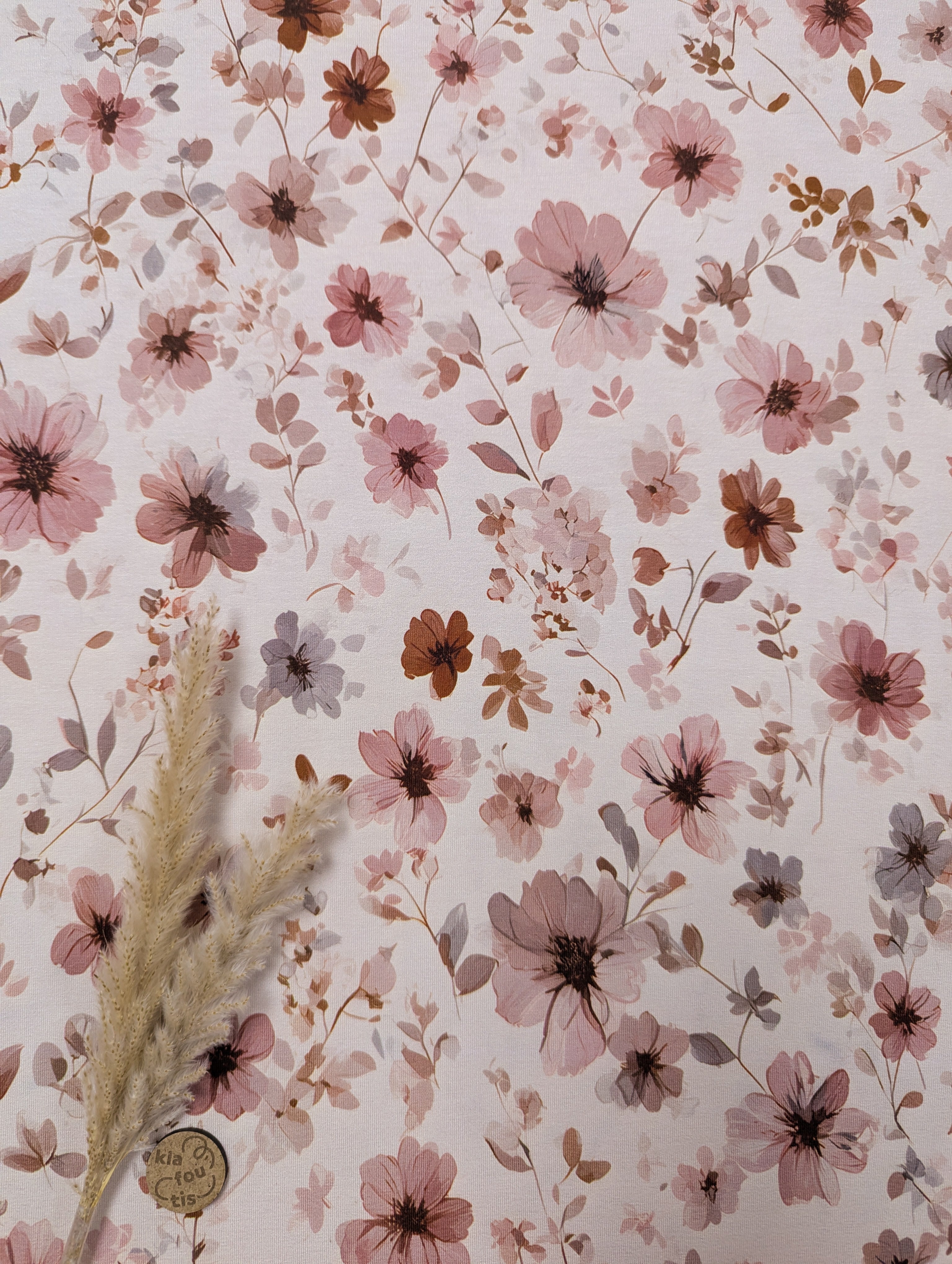 Jersey de viscose rose poudré - délicatesse