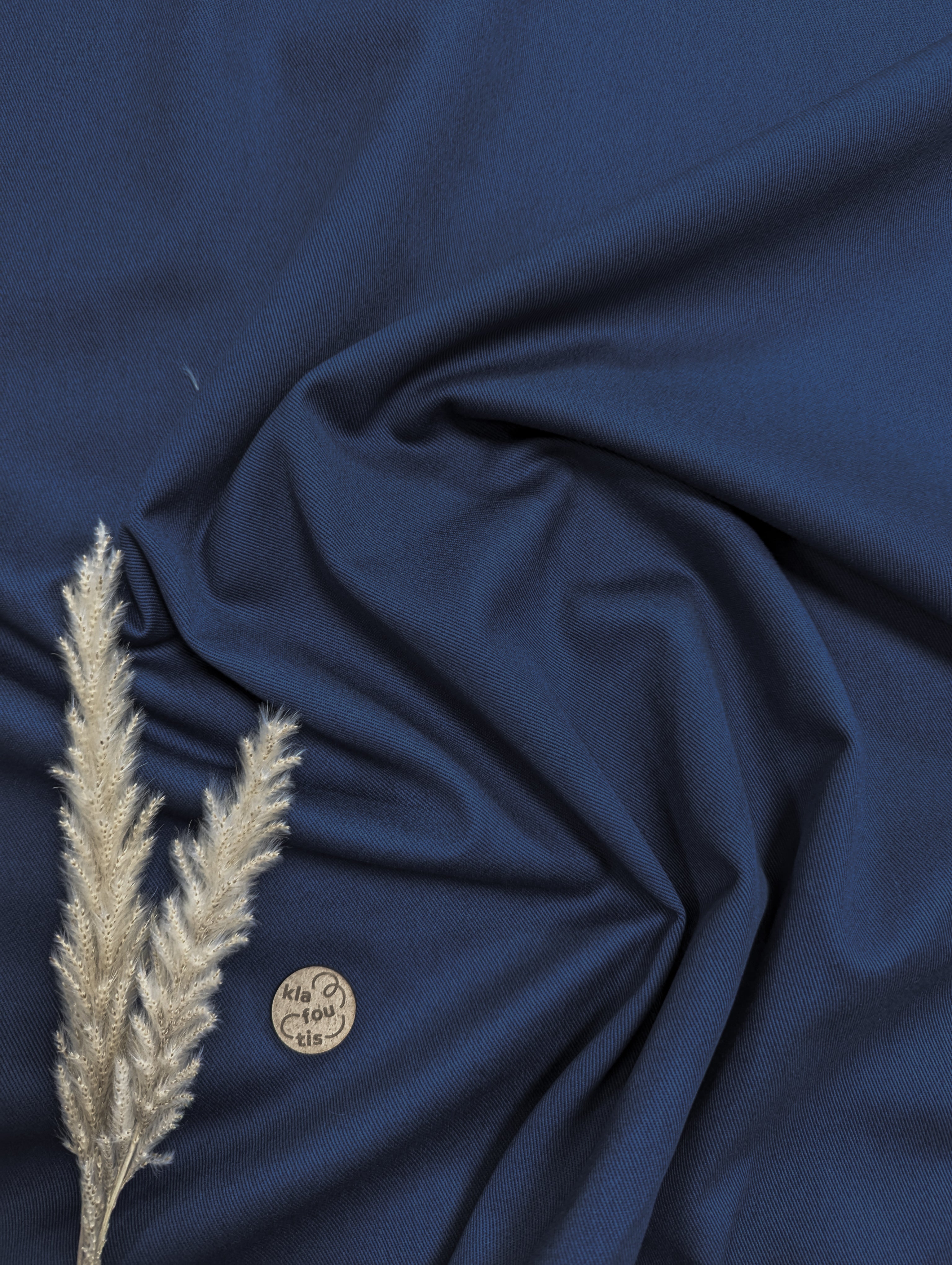 Sergé de coton - Bleu profond