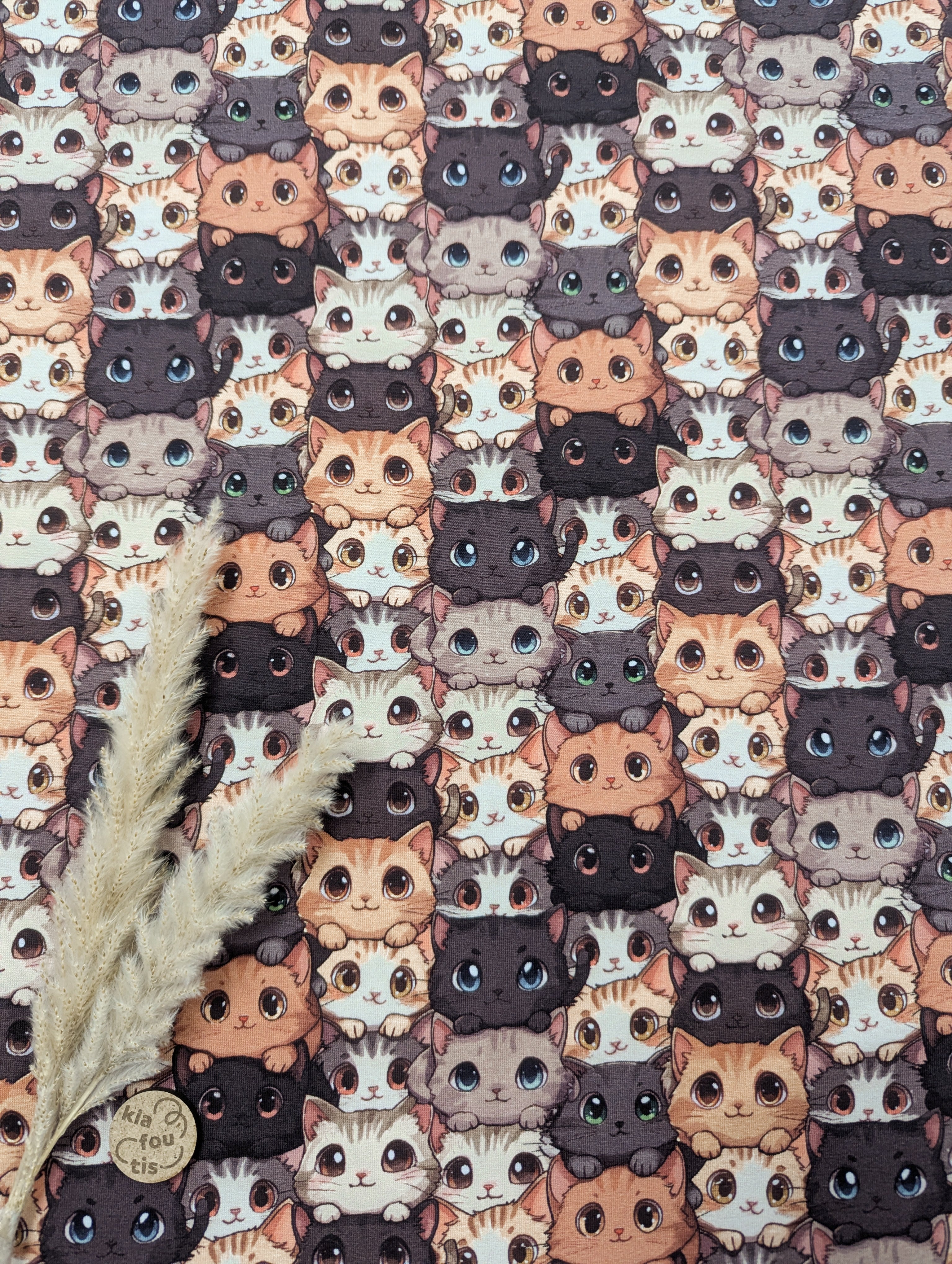 Jersey de coton - Surveillance de chatons