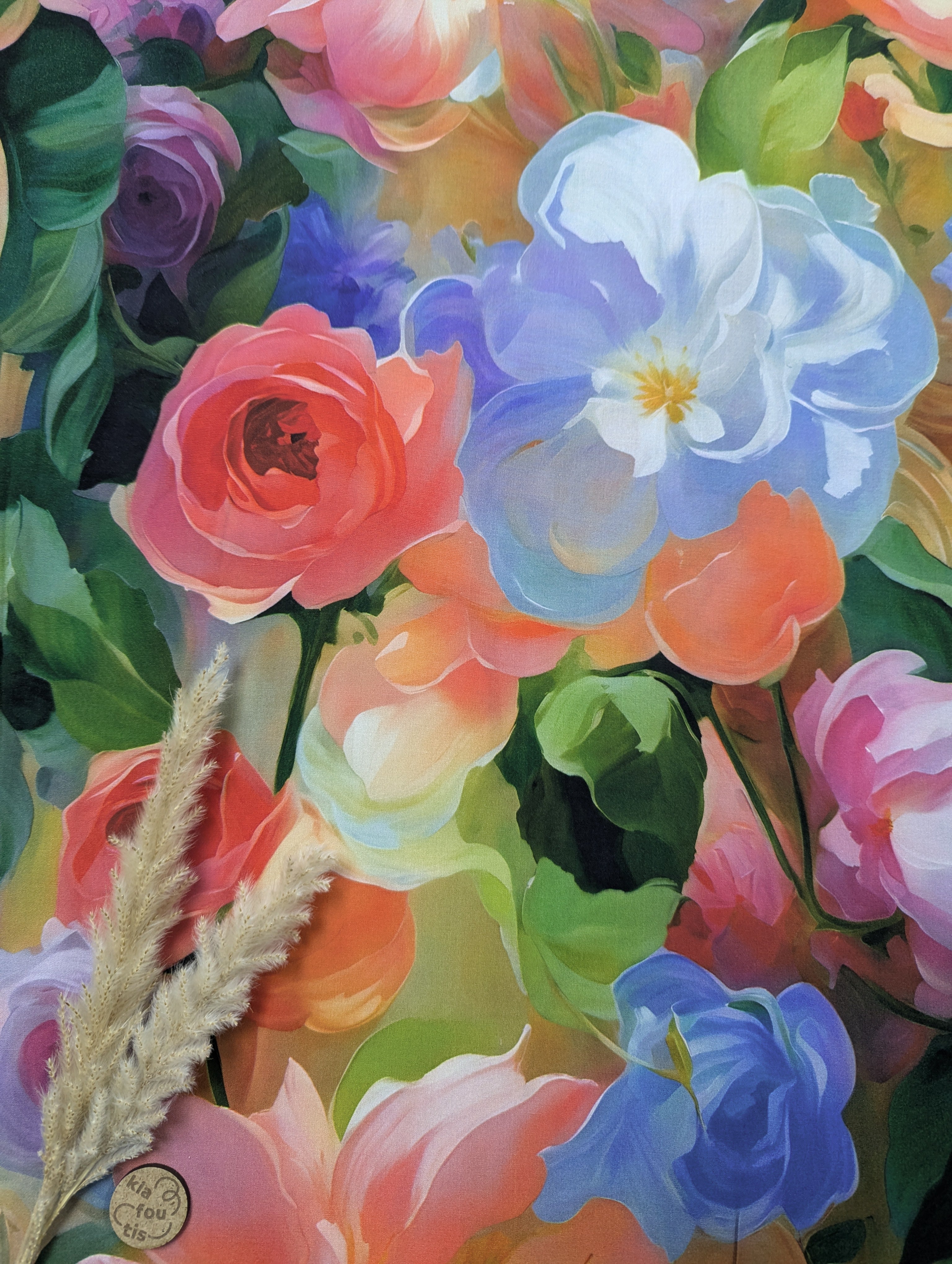 Popeline de viscose - tableau coloré