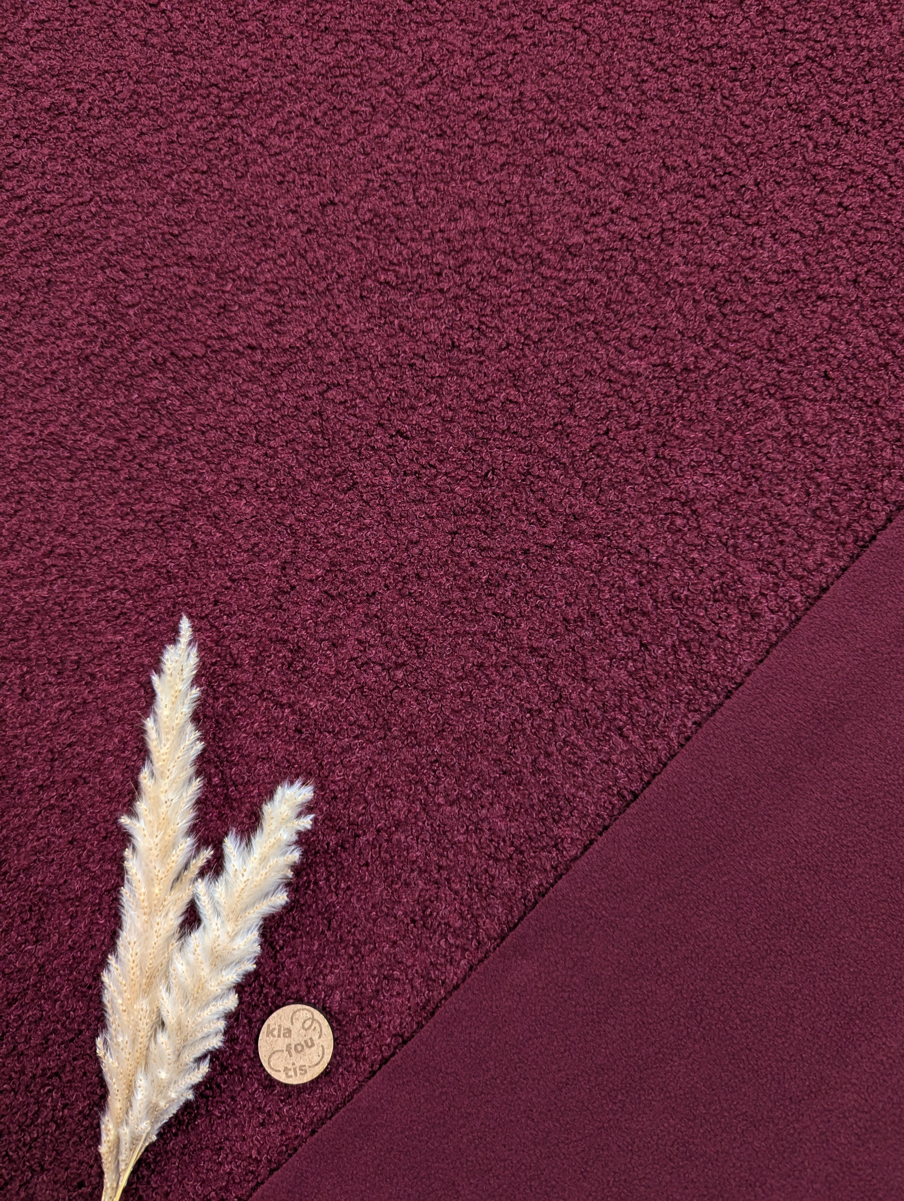 Teddy stretch doublé polaire - bordeaux