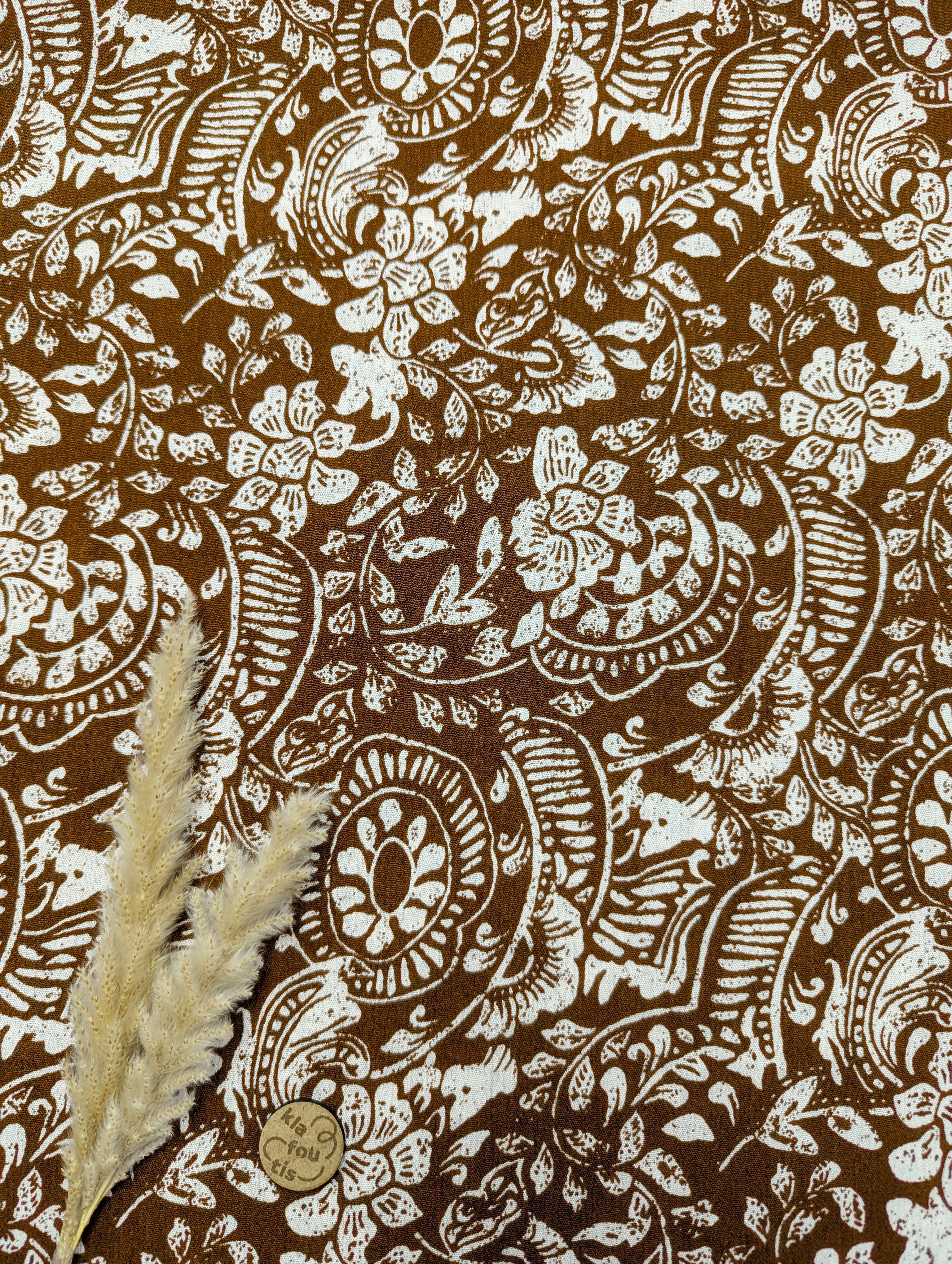 Crêpe de viscose marron - joli duo