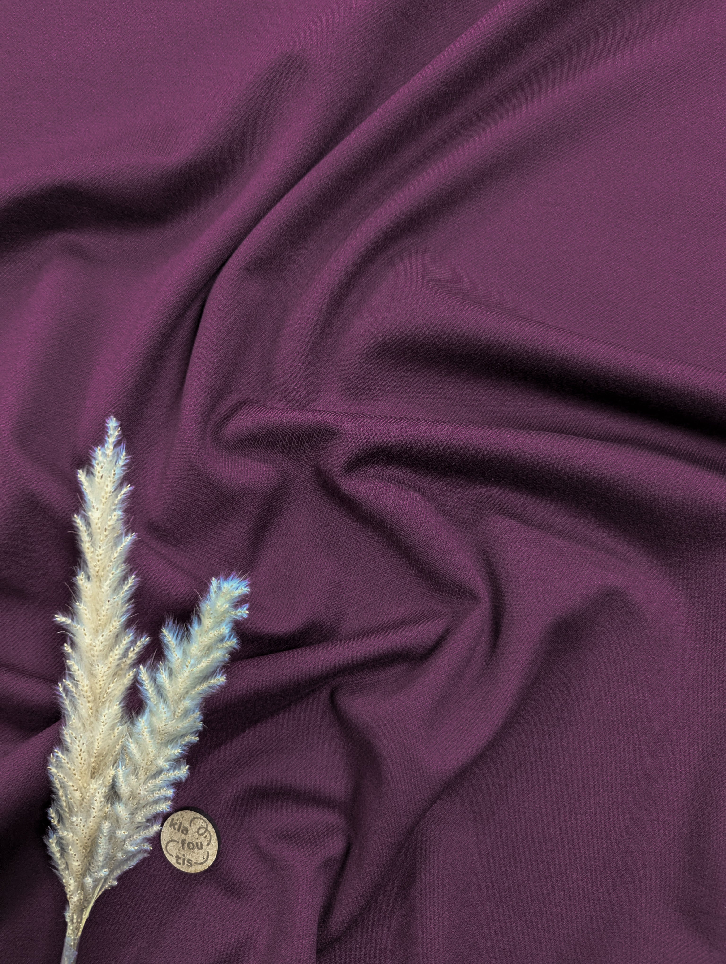 Twill extensible - lie de vin