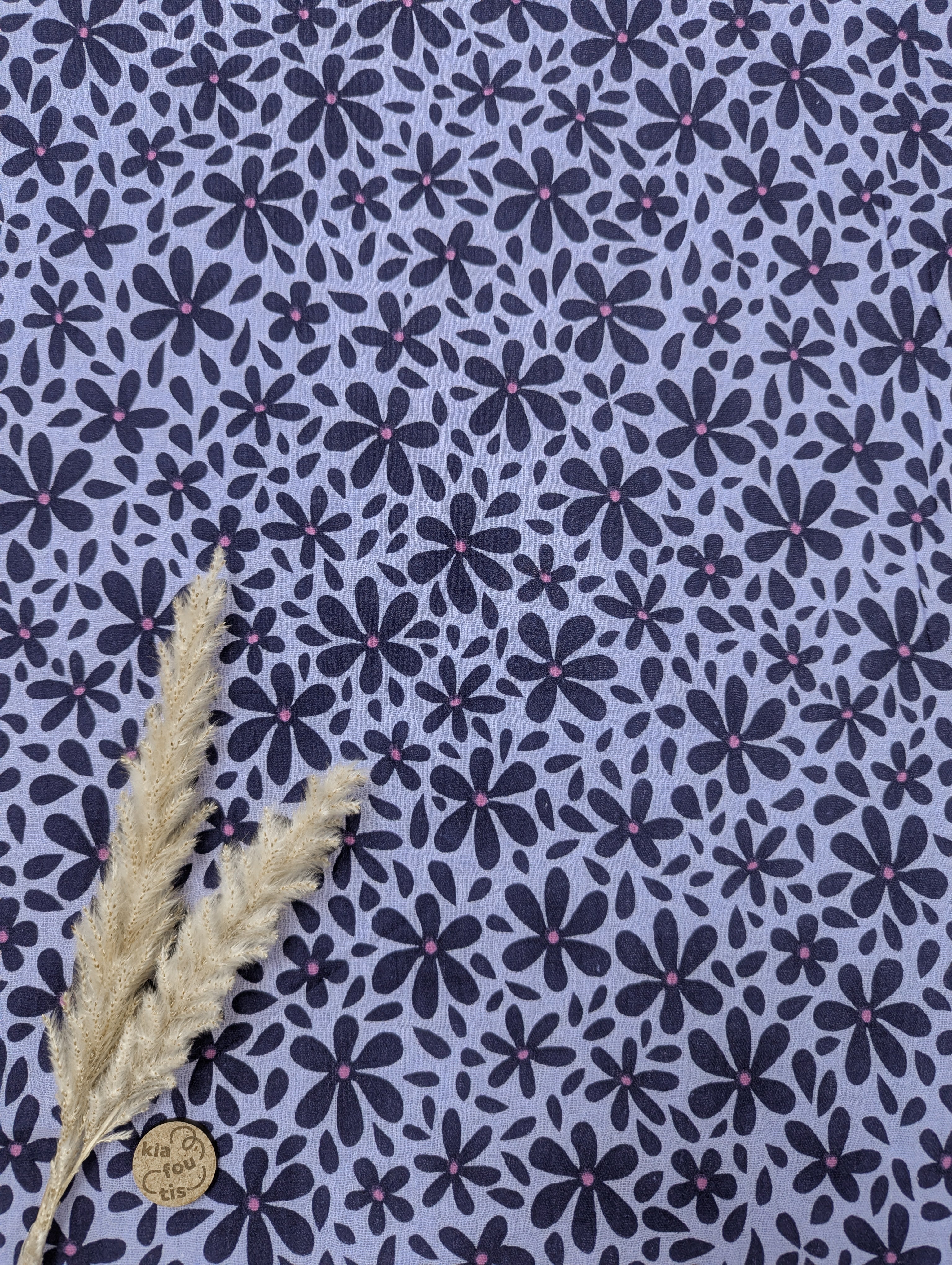 Double gaze lavande - fleurs espiègles