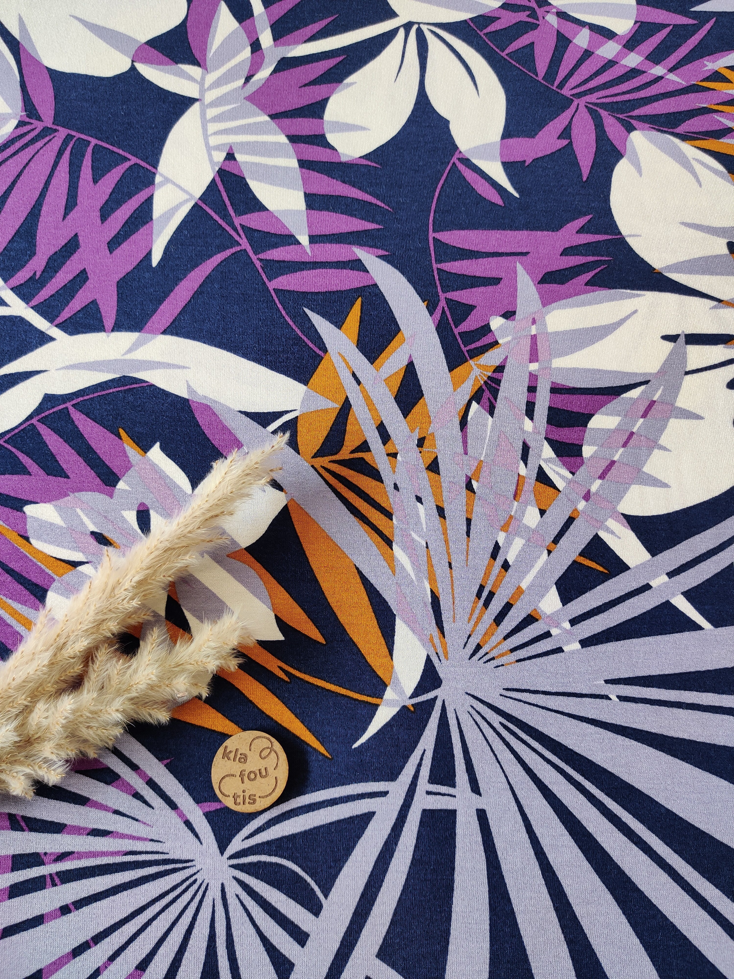 Jersey de viscose violet - Éclats de crépuscule