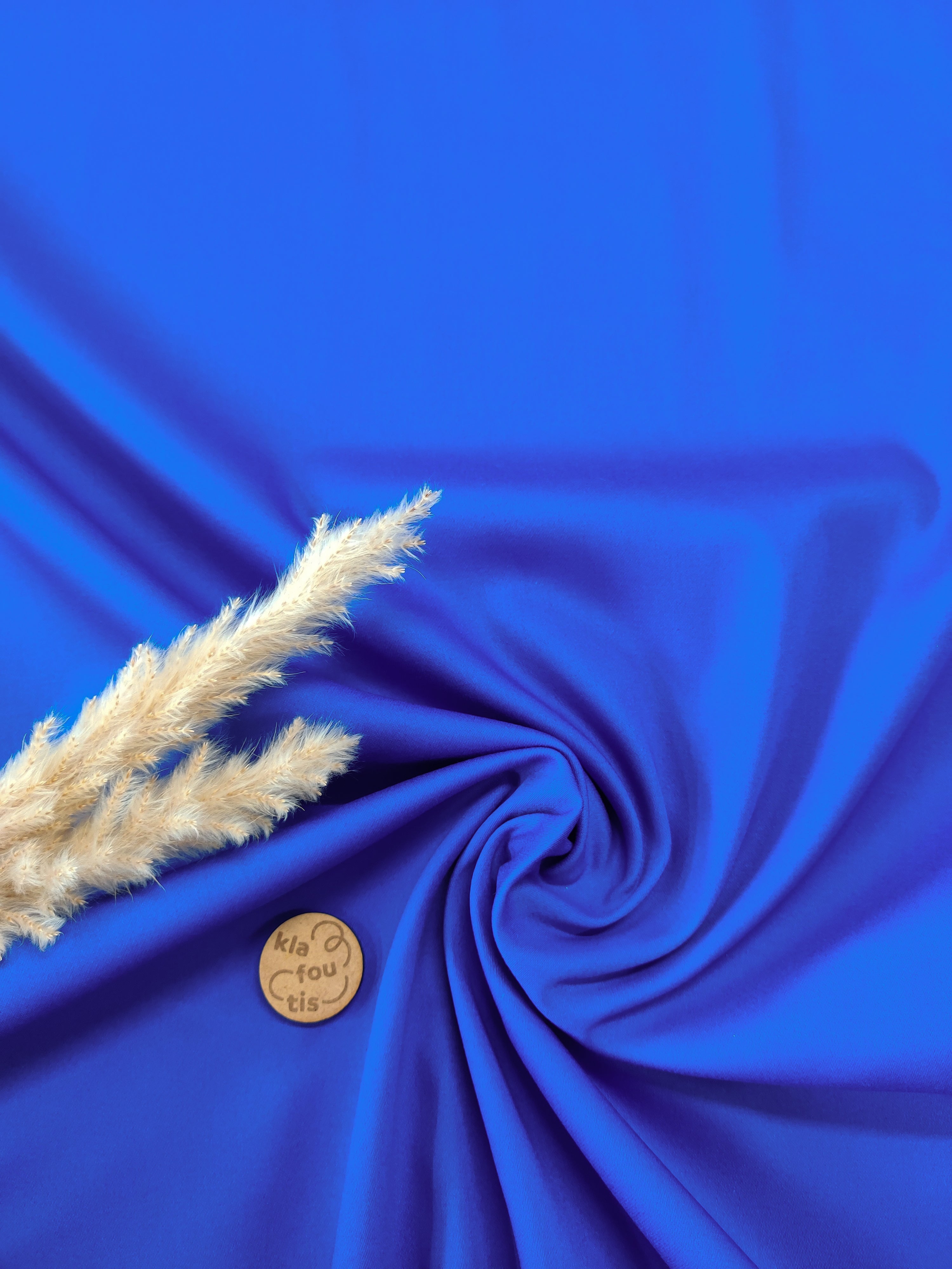 Satin de Coton stretch - Cobalt