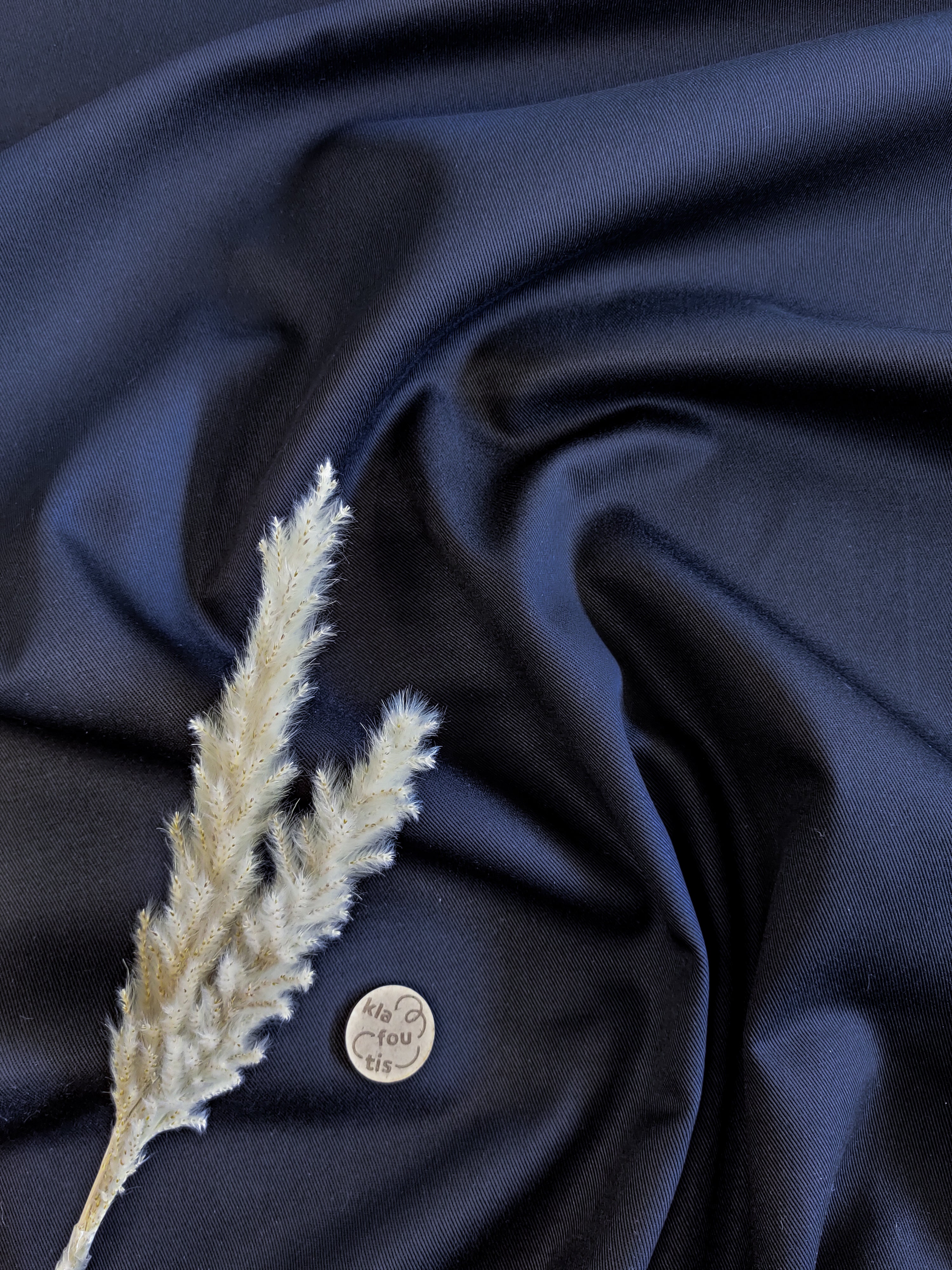 Sergé de coton - Bleu marine