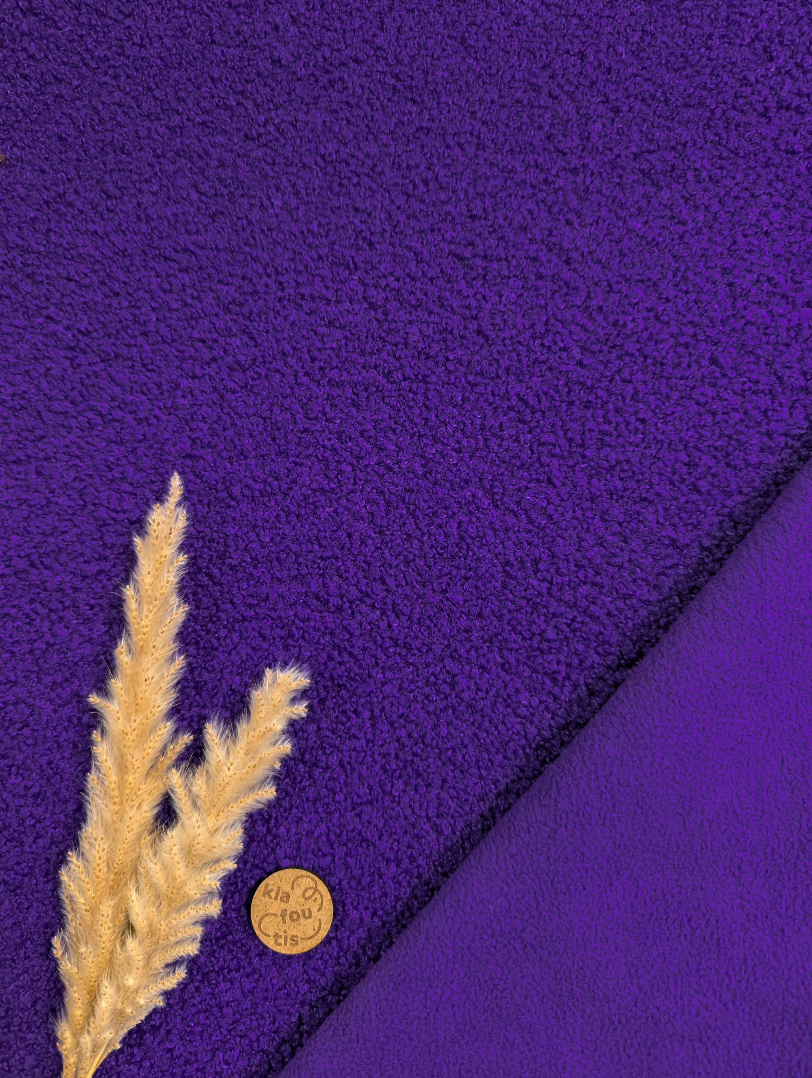 Teddy stretch doublé polaire - violet