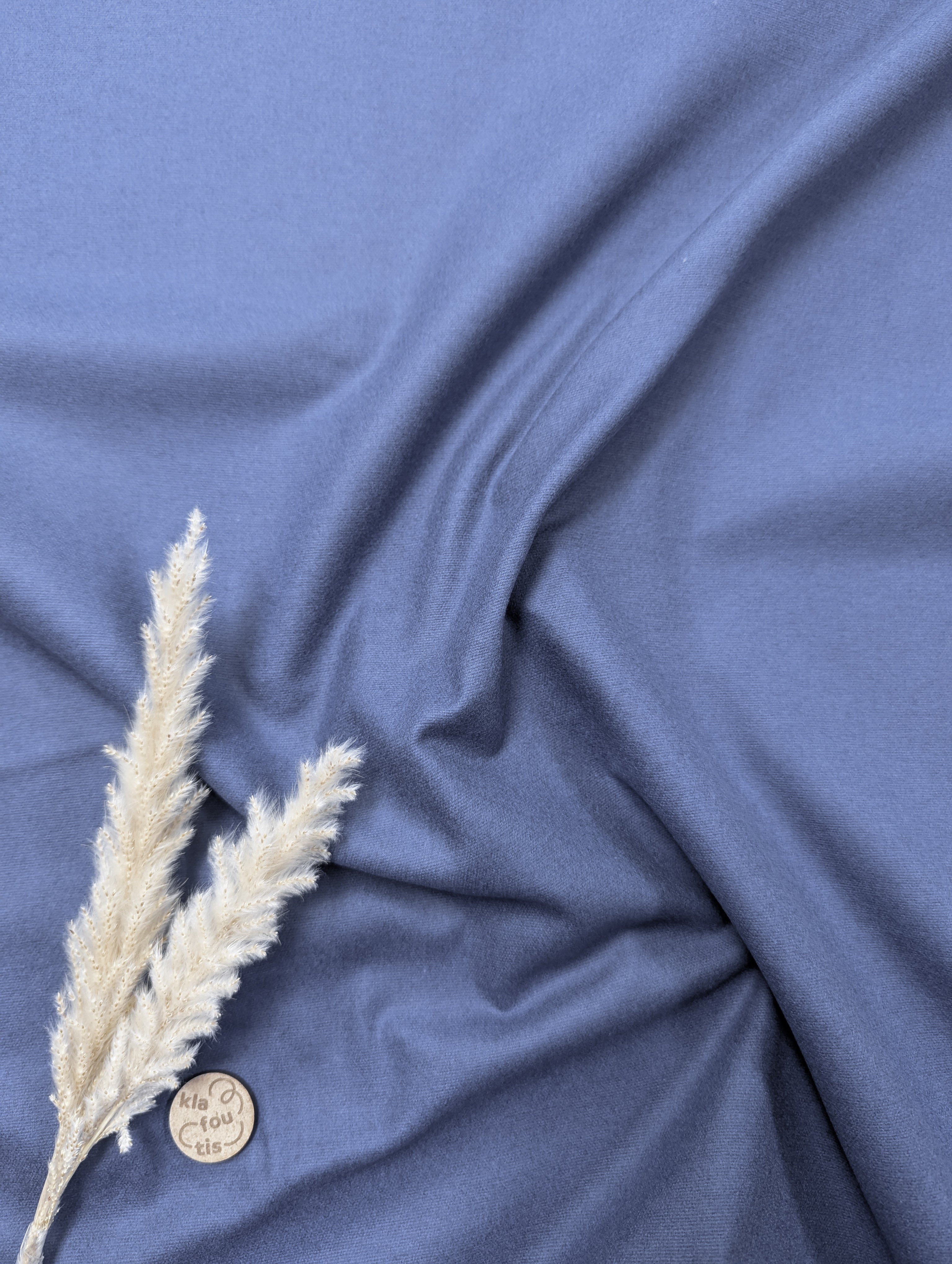 Flanelle de coton - Bleu jeans