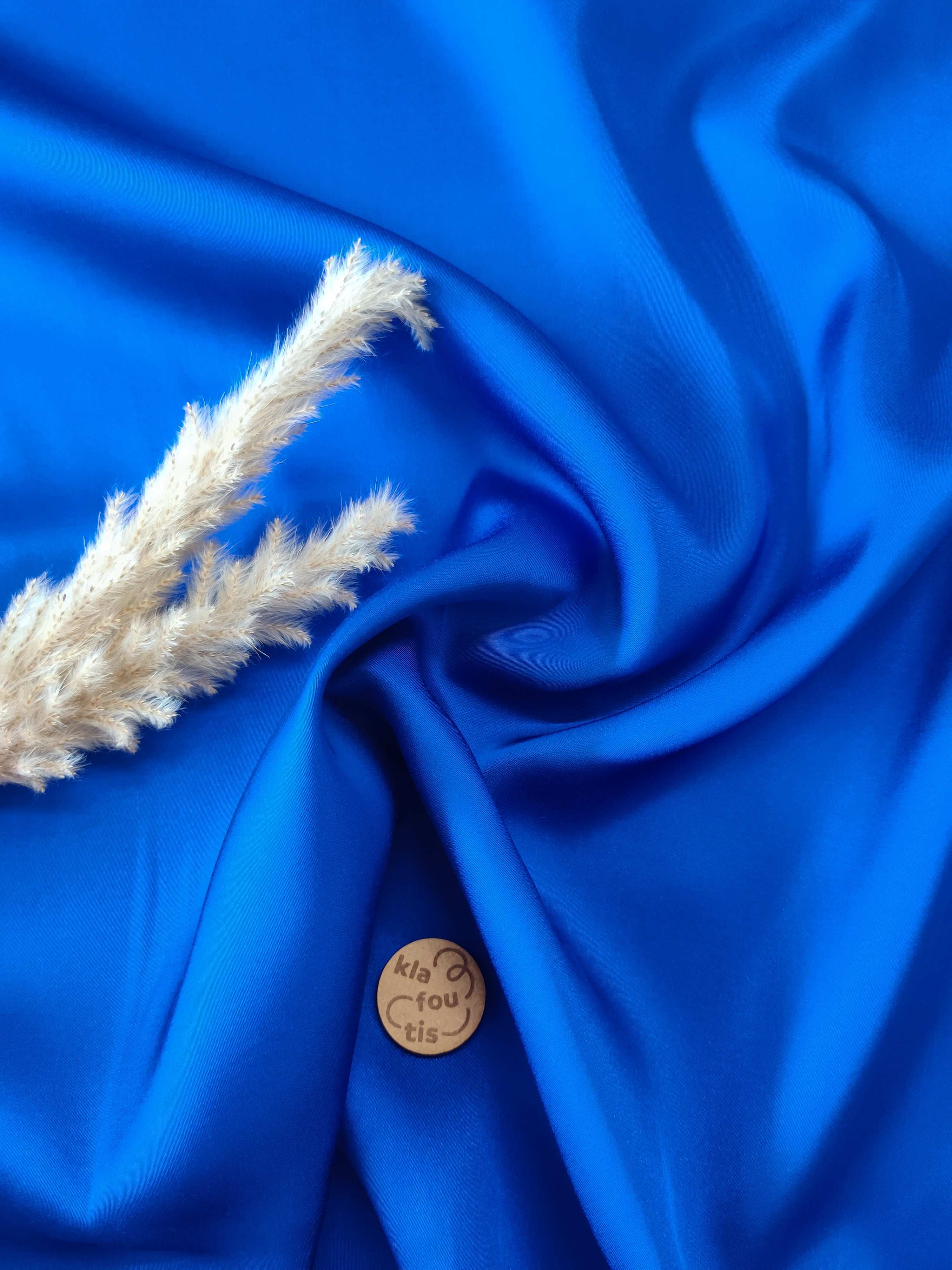 Satin de viscose - Bleu roi