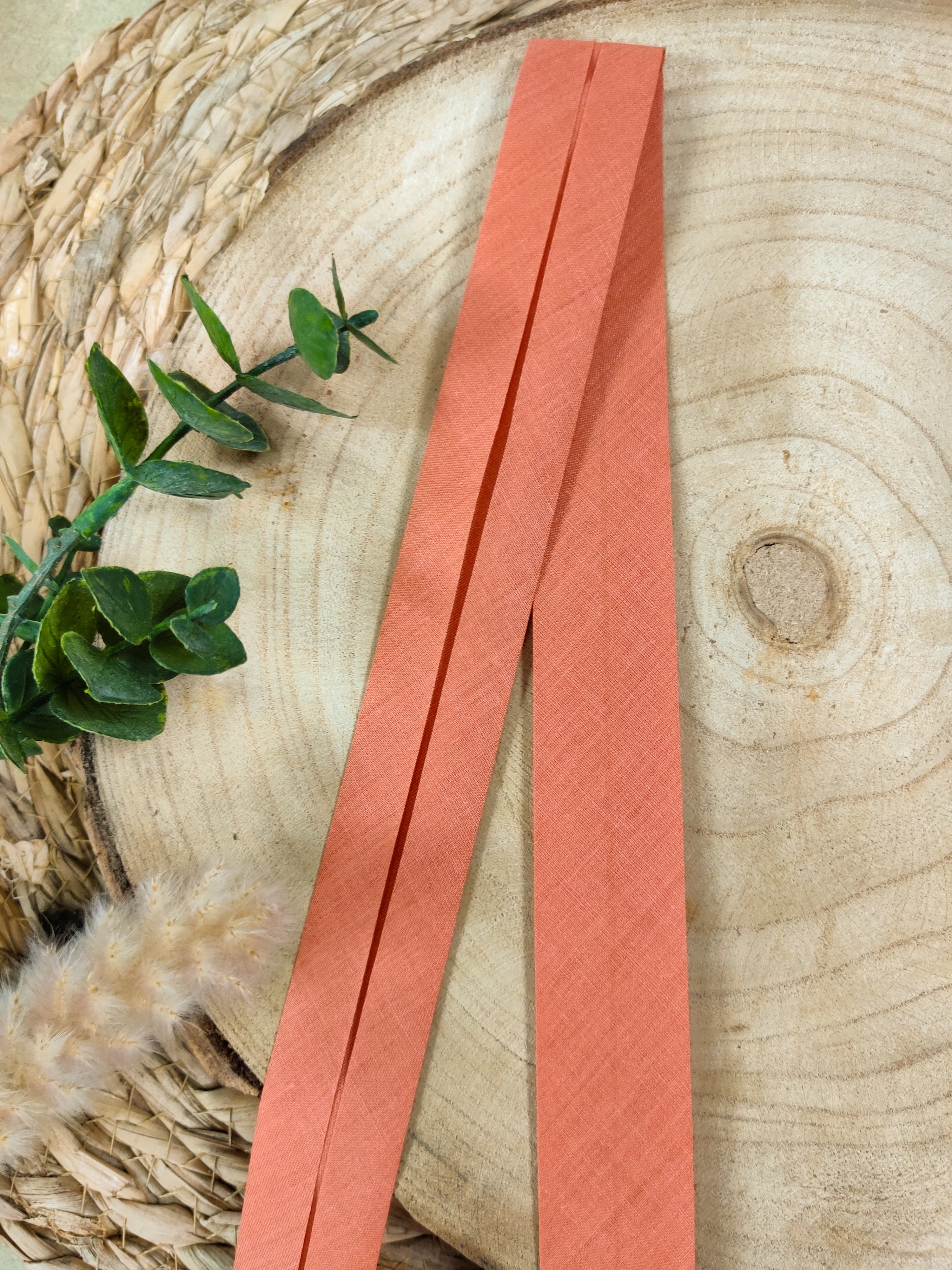 Biais pré-plié 27 mm - Rouille