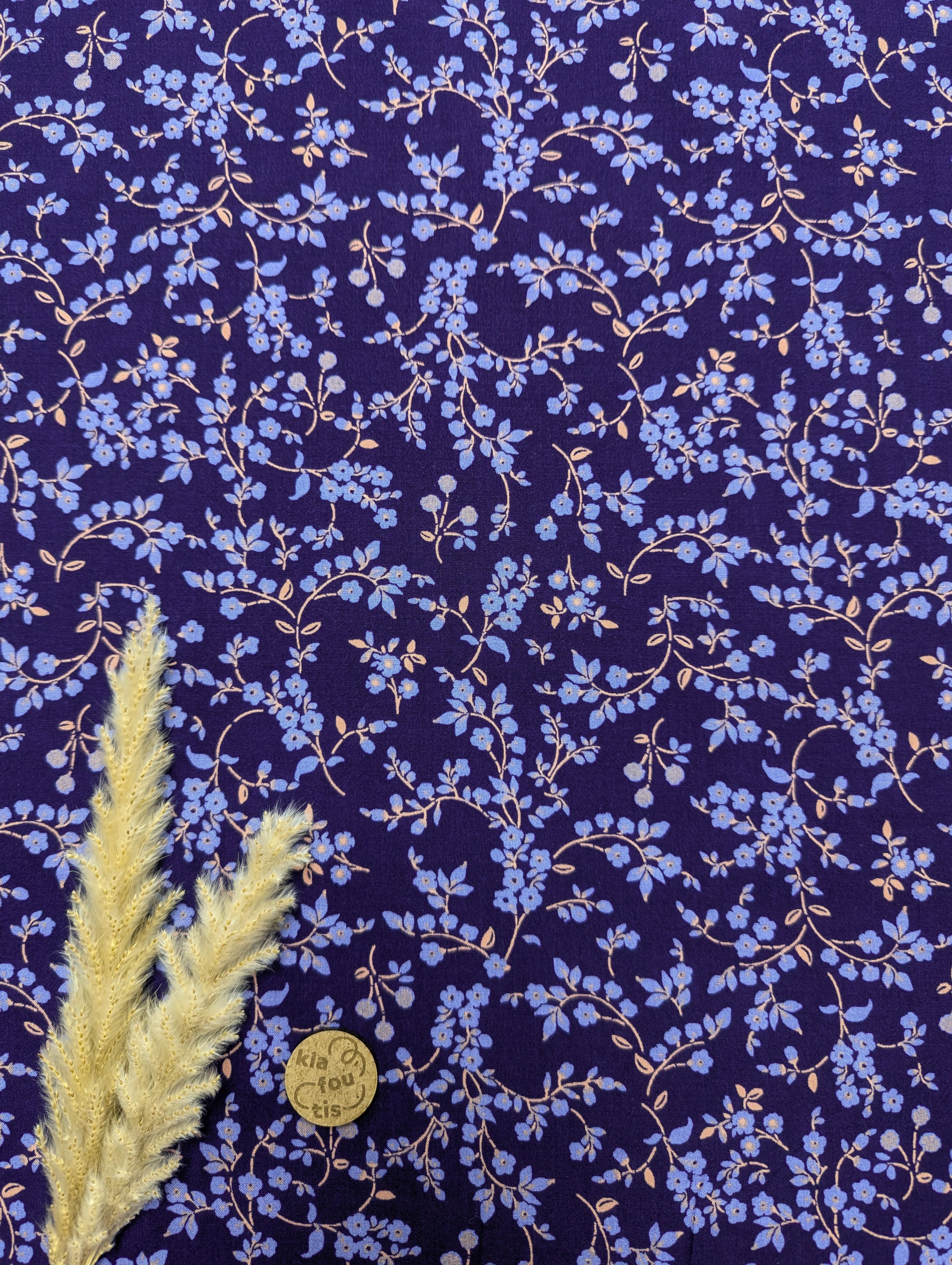 Popeline de viscose stretch bleu marine - jolie discrétion