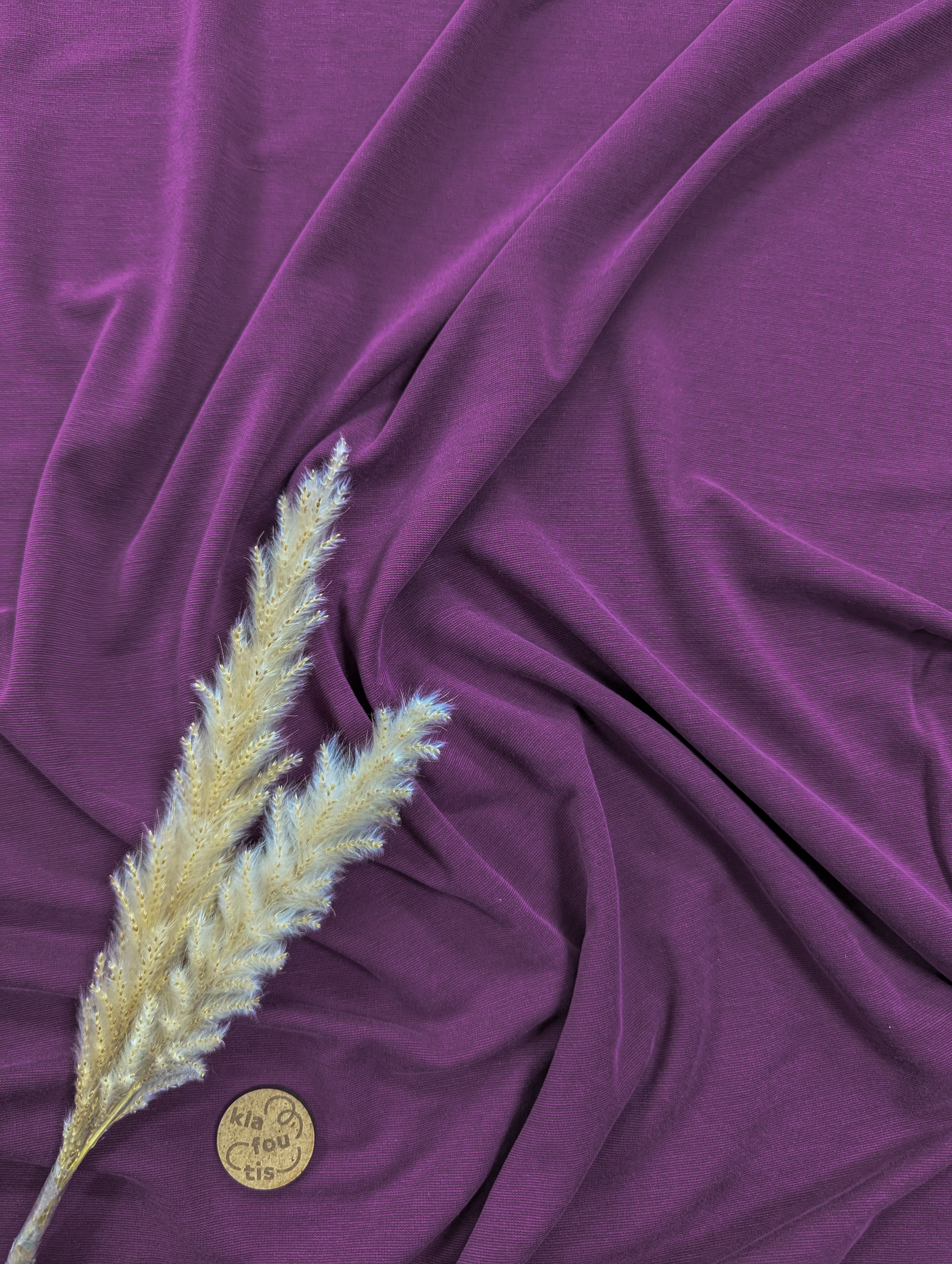 Jersey interlock de viscose - magenta foncé
