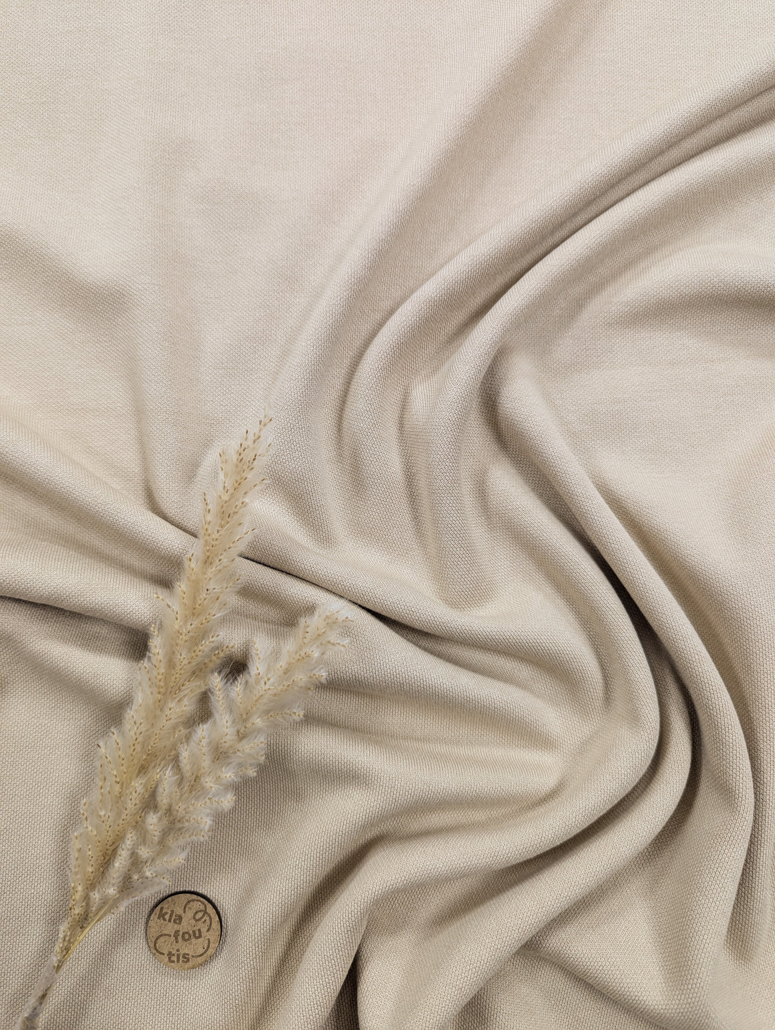 Maille épaisse fluide - effet piqué - Beige sable