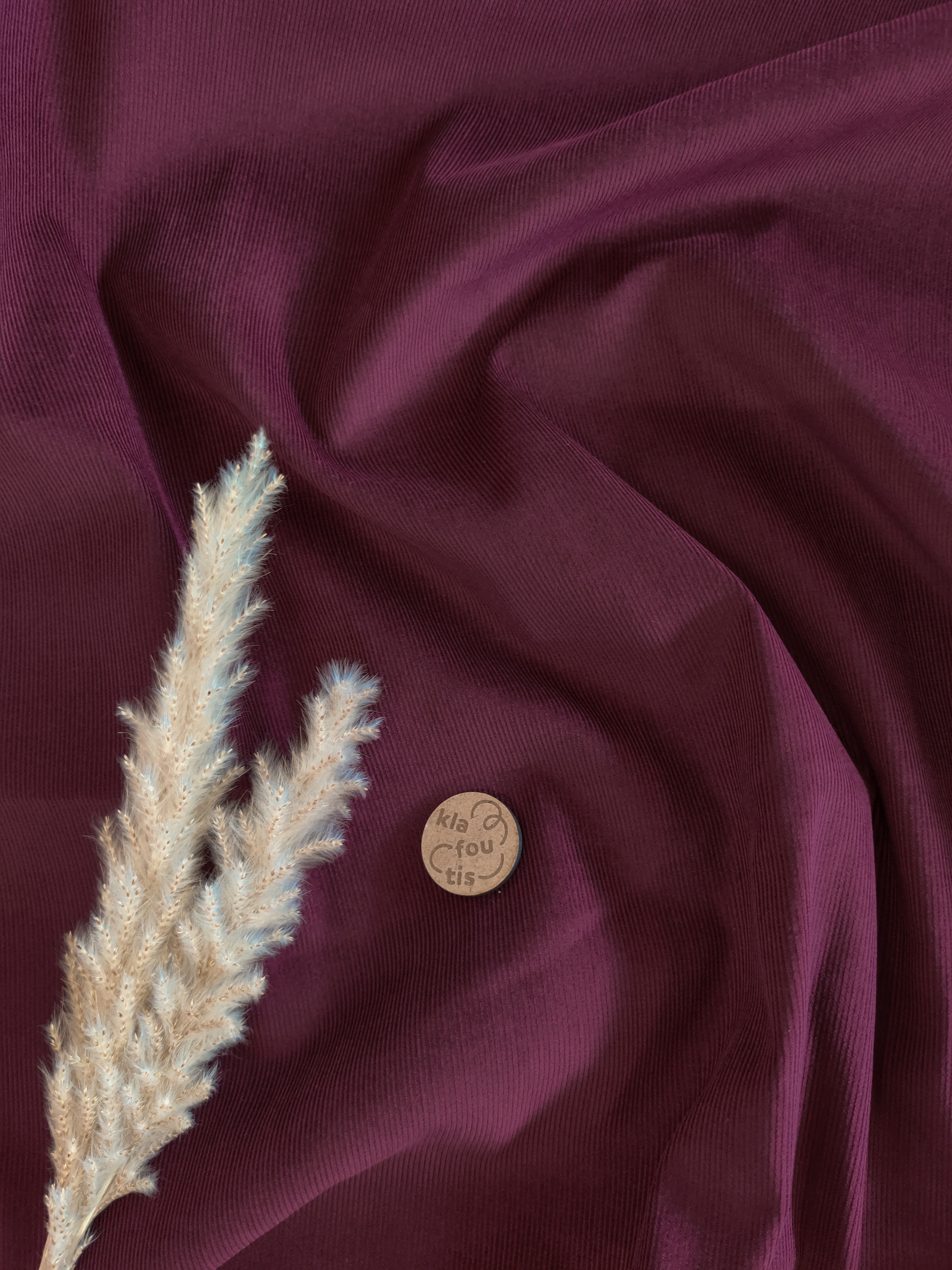 Velours milleraies - Lie de vin