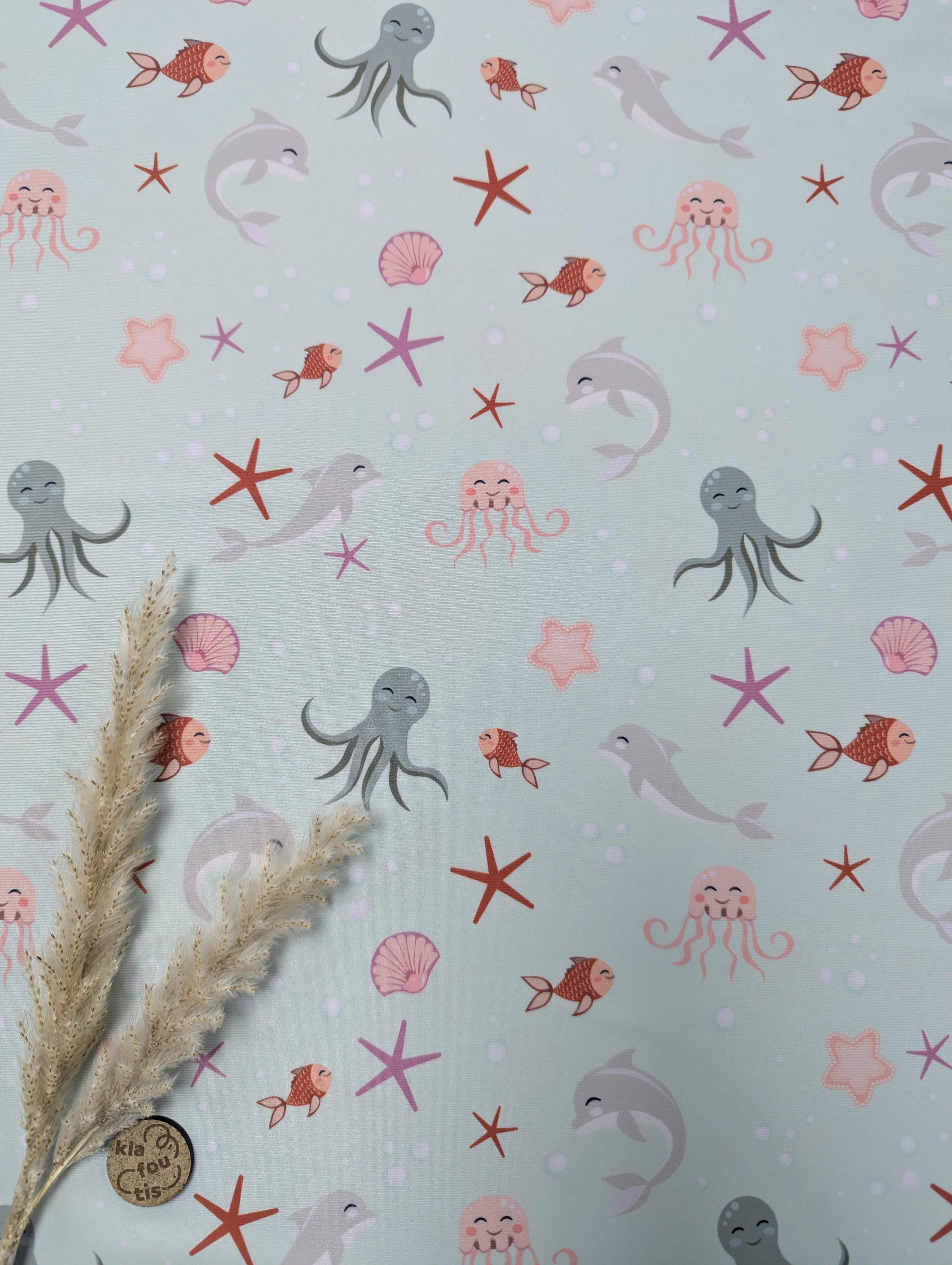 Lycra anti-UV upcyclé menthe claire - sous l