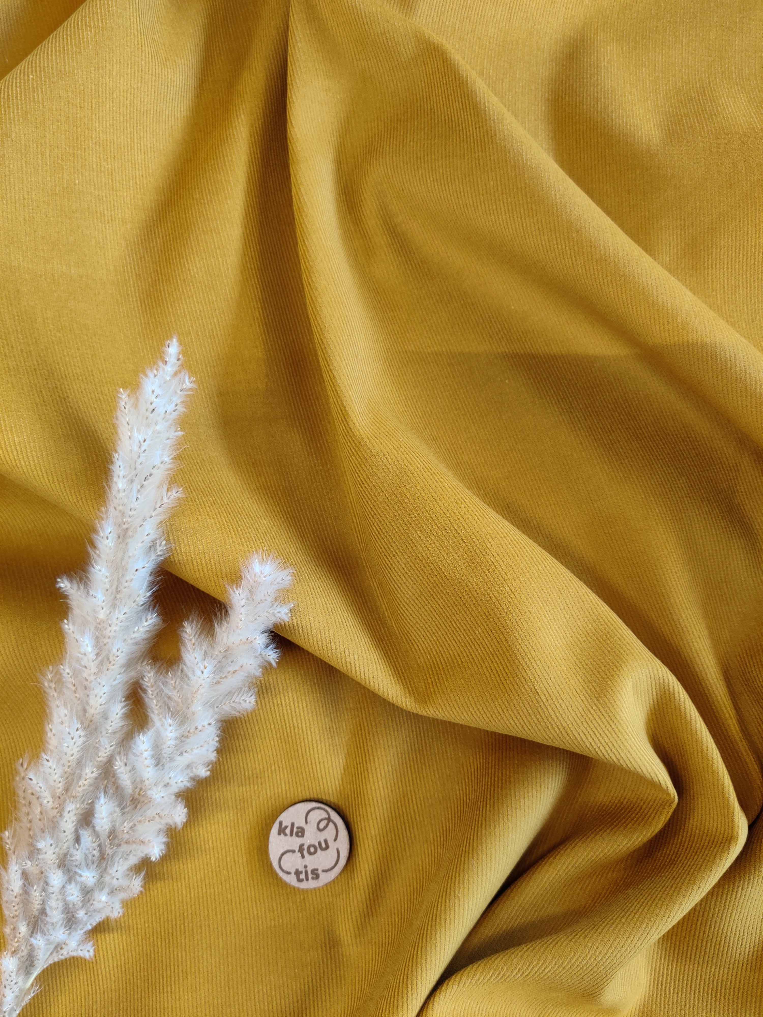 Velours milleraies - Ocre