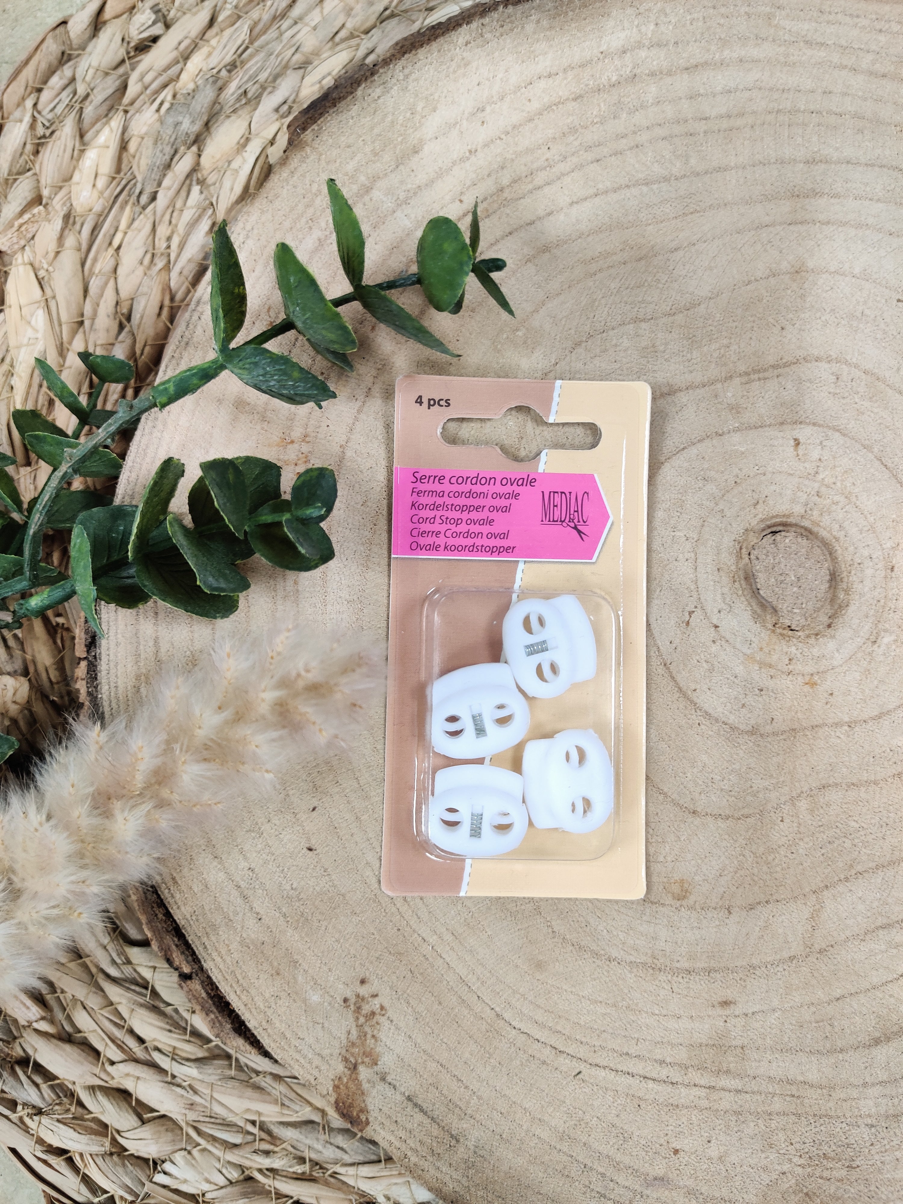 Stop-cordon double 4pc - plusieurs couleurs