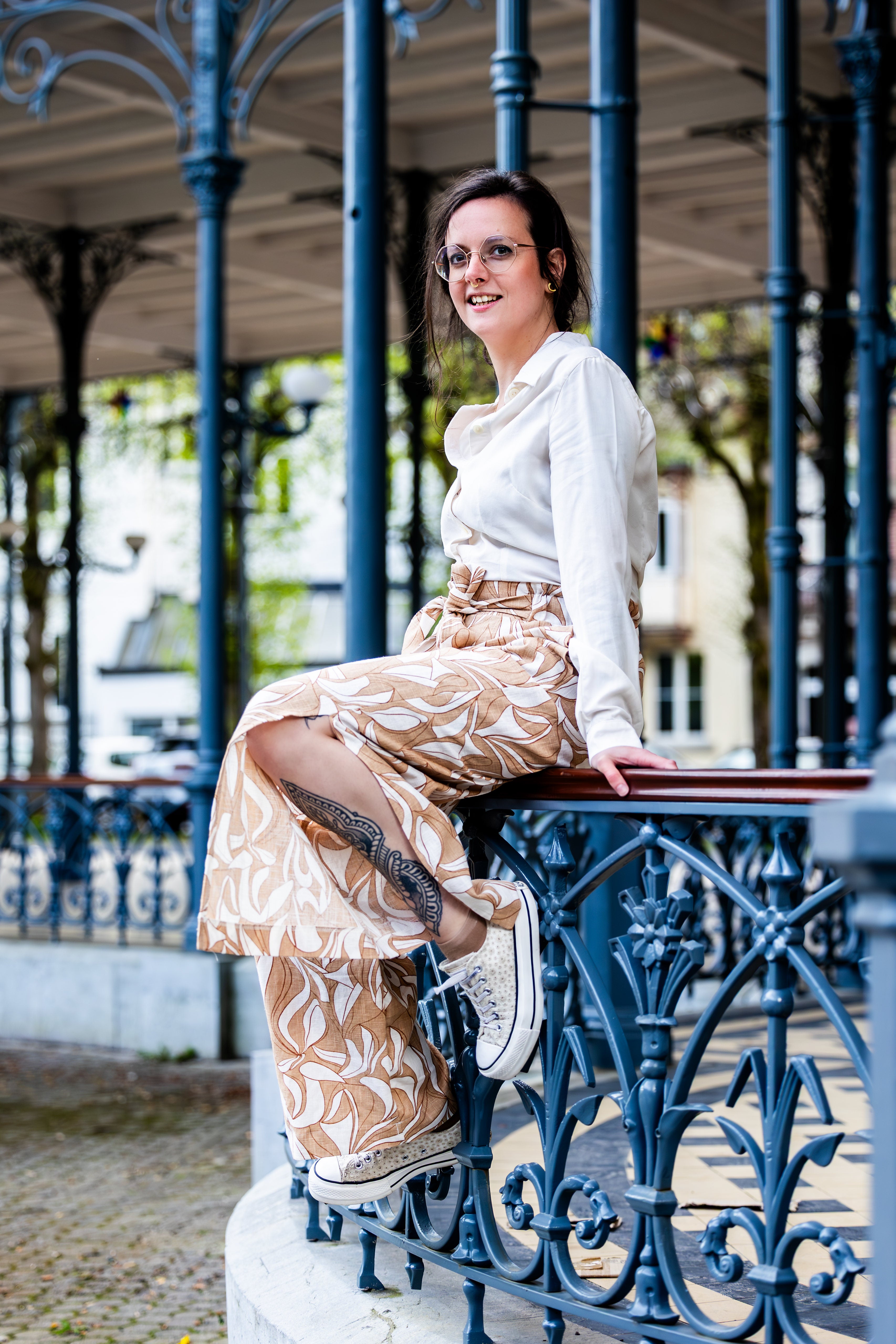 Lin coton beige - Danse sépia