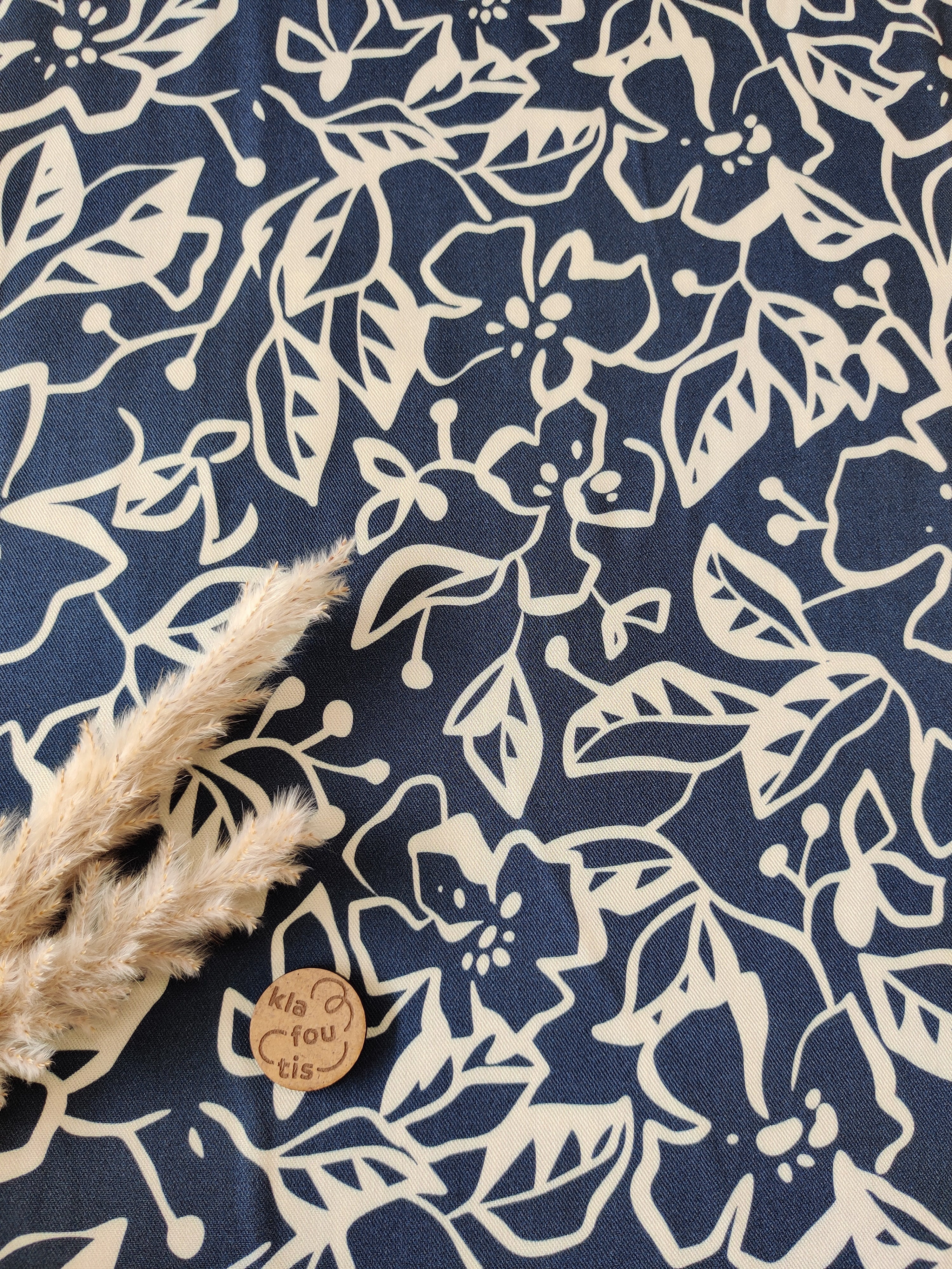 Twill de viscose - Fleur de minuit