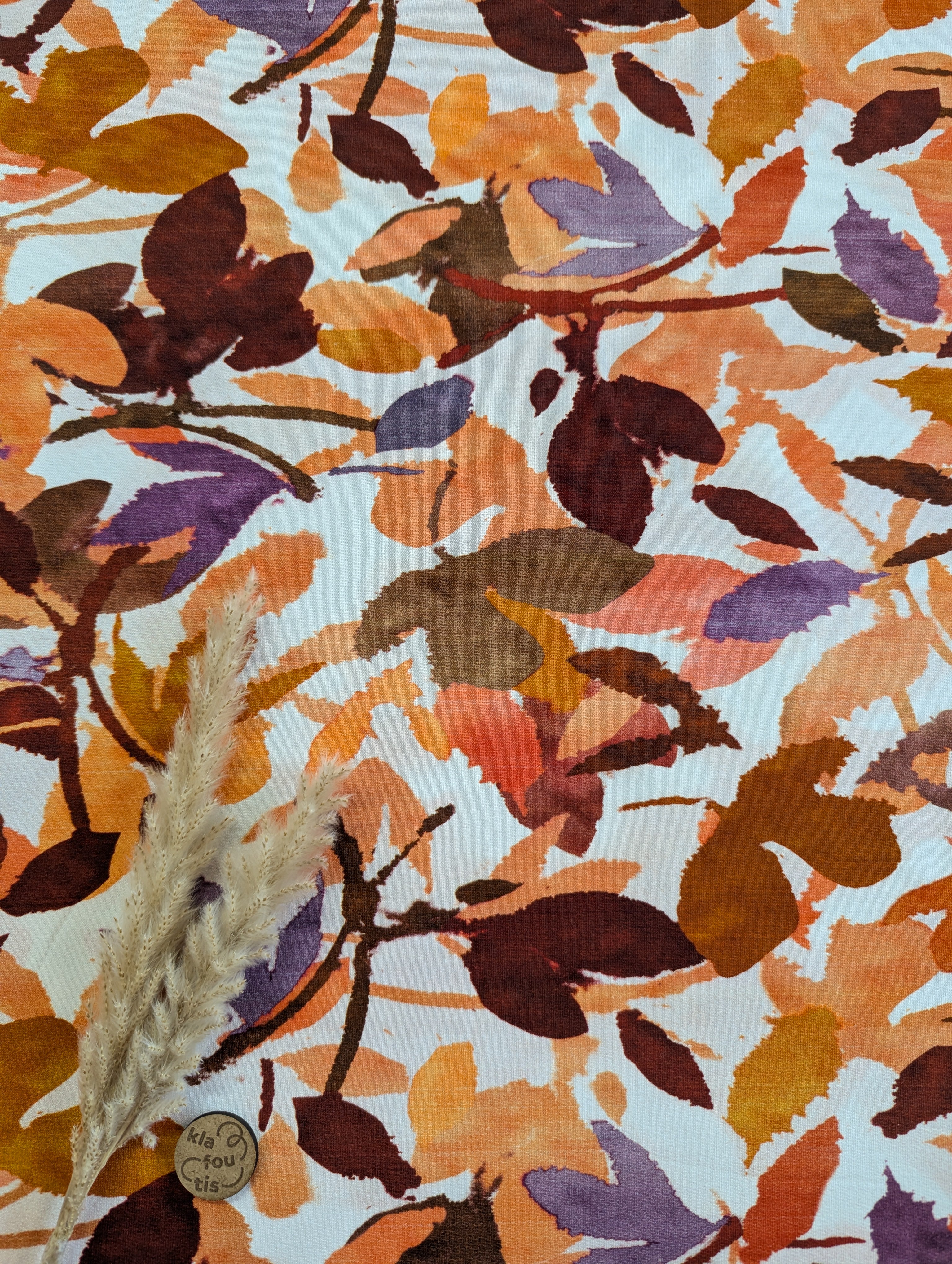 French Terry orangé - avec joie et élégance