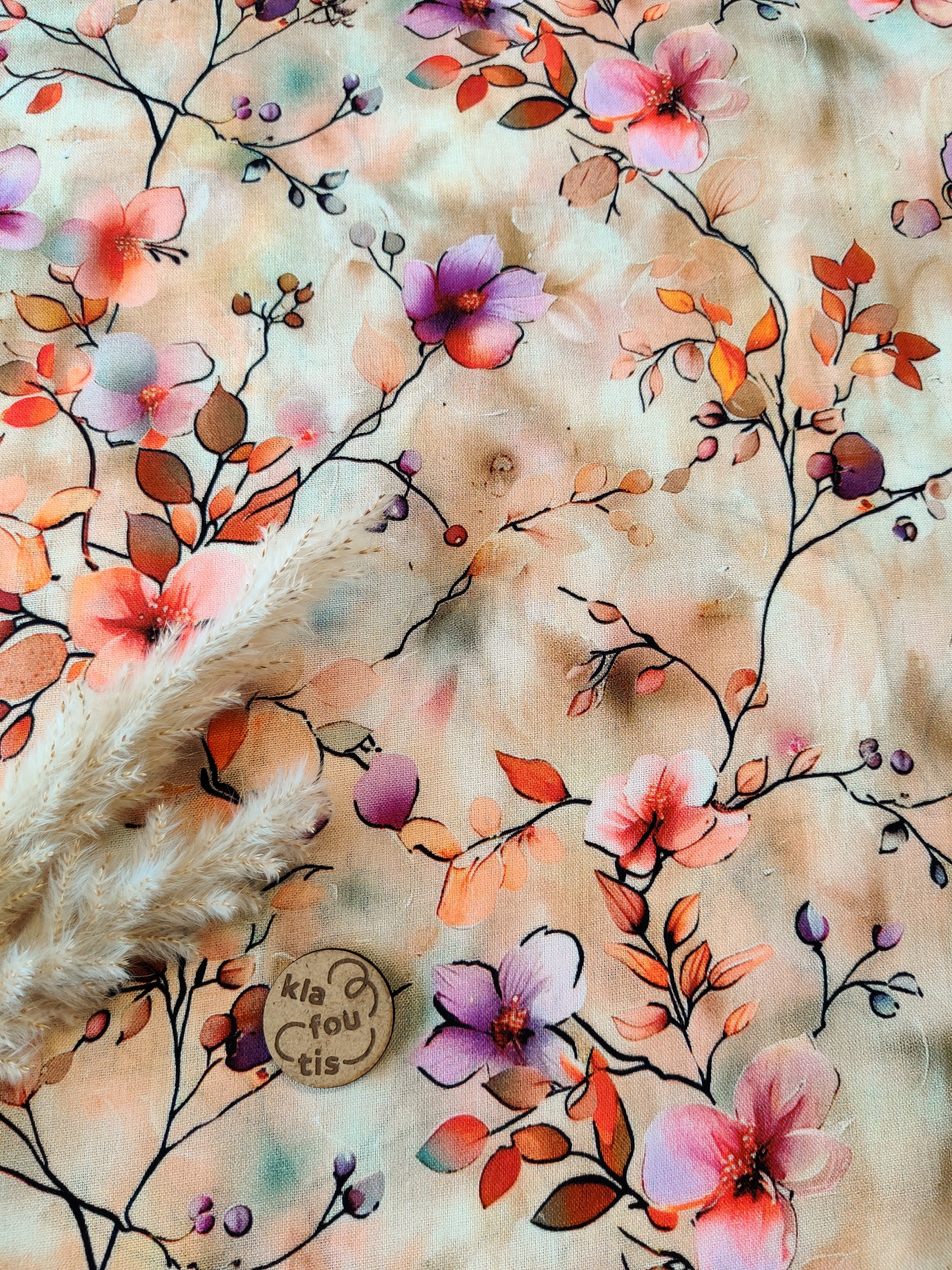 Popeline de viscose - Éclat de fleurs