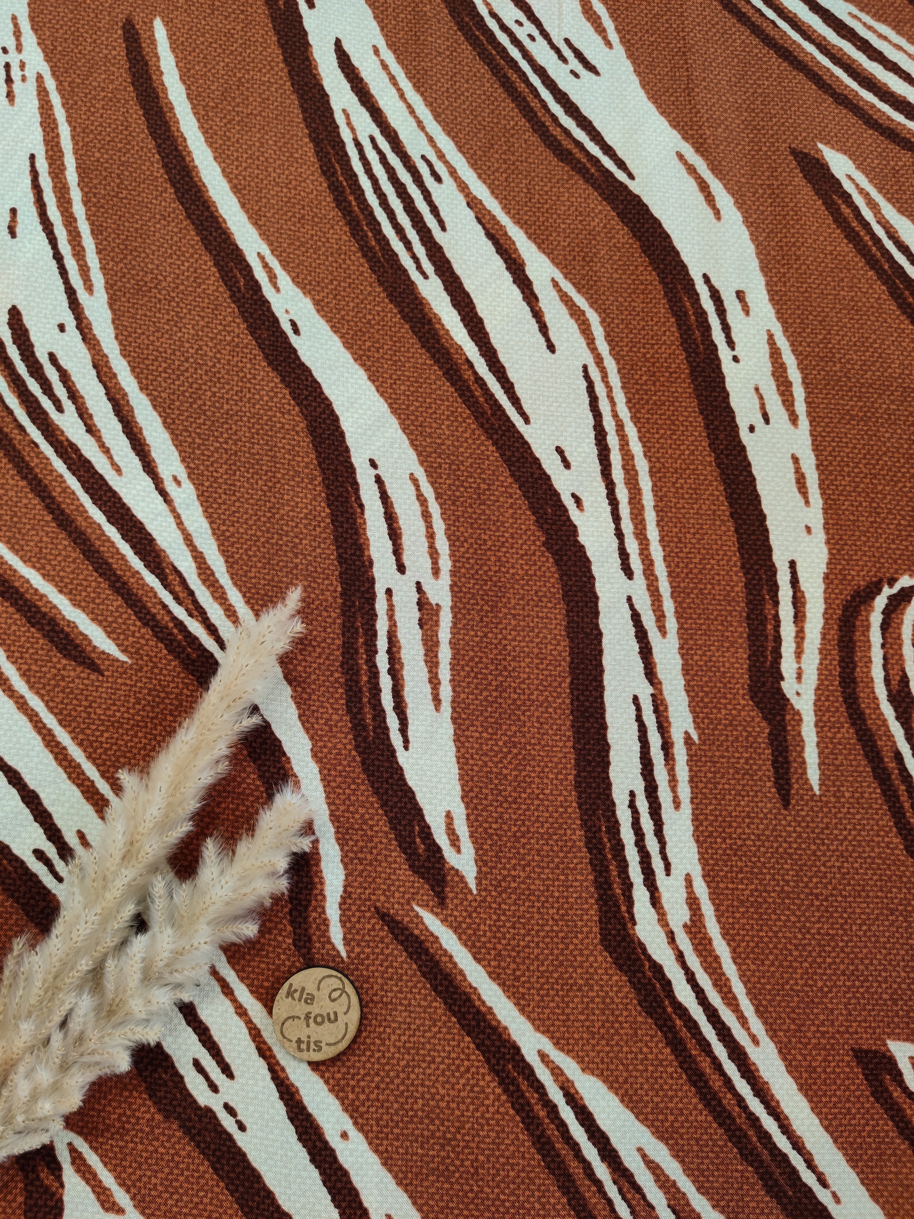 Popeline de viscose Cognac - Tornade de sable