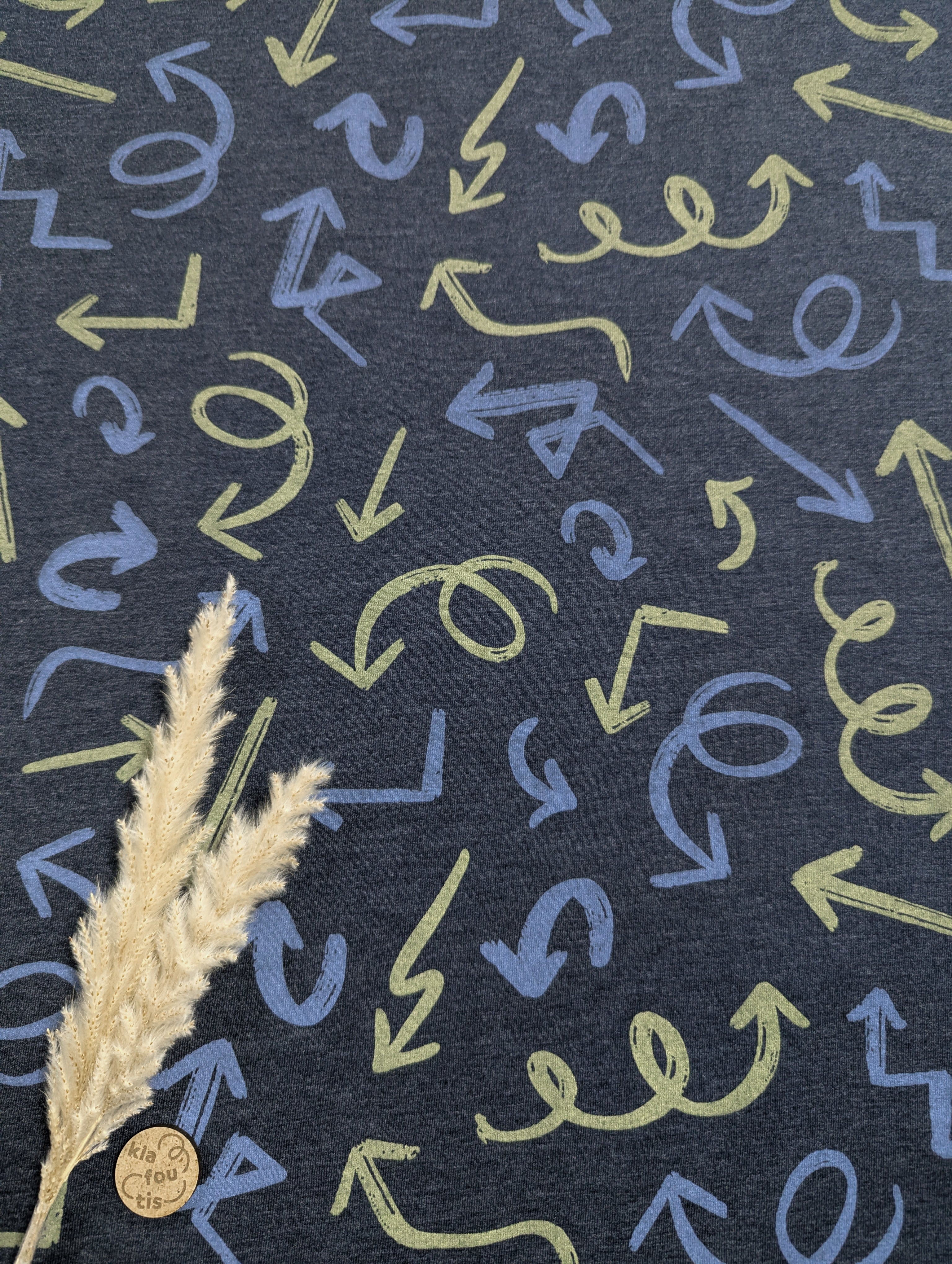 Jersey bleu chiné - par-ci par-là