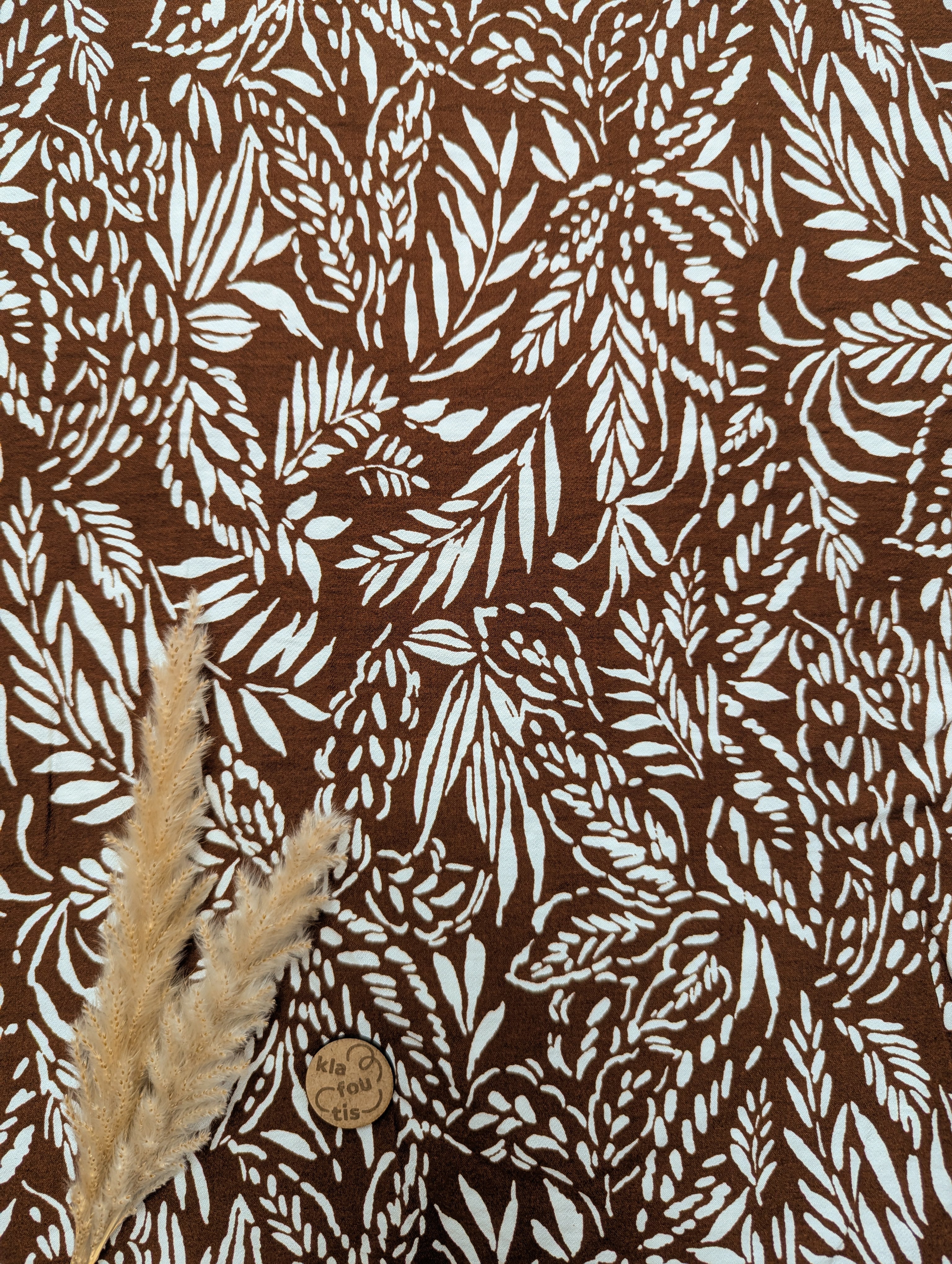 Crêpe de viscose marron - en bord de lac