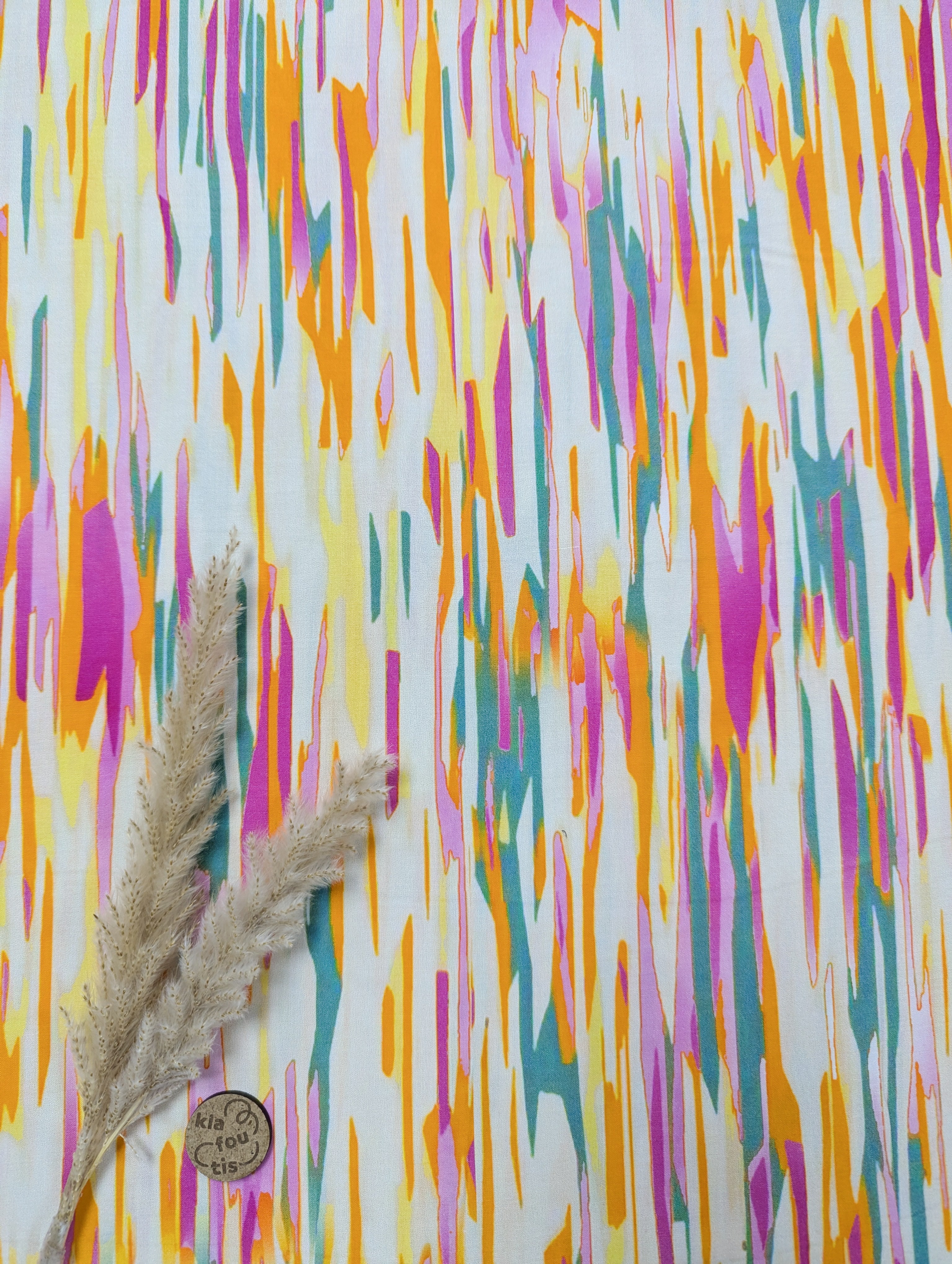 Popeline de viscose crème - trainées de joie