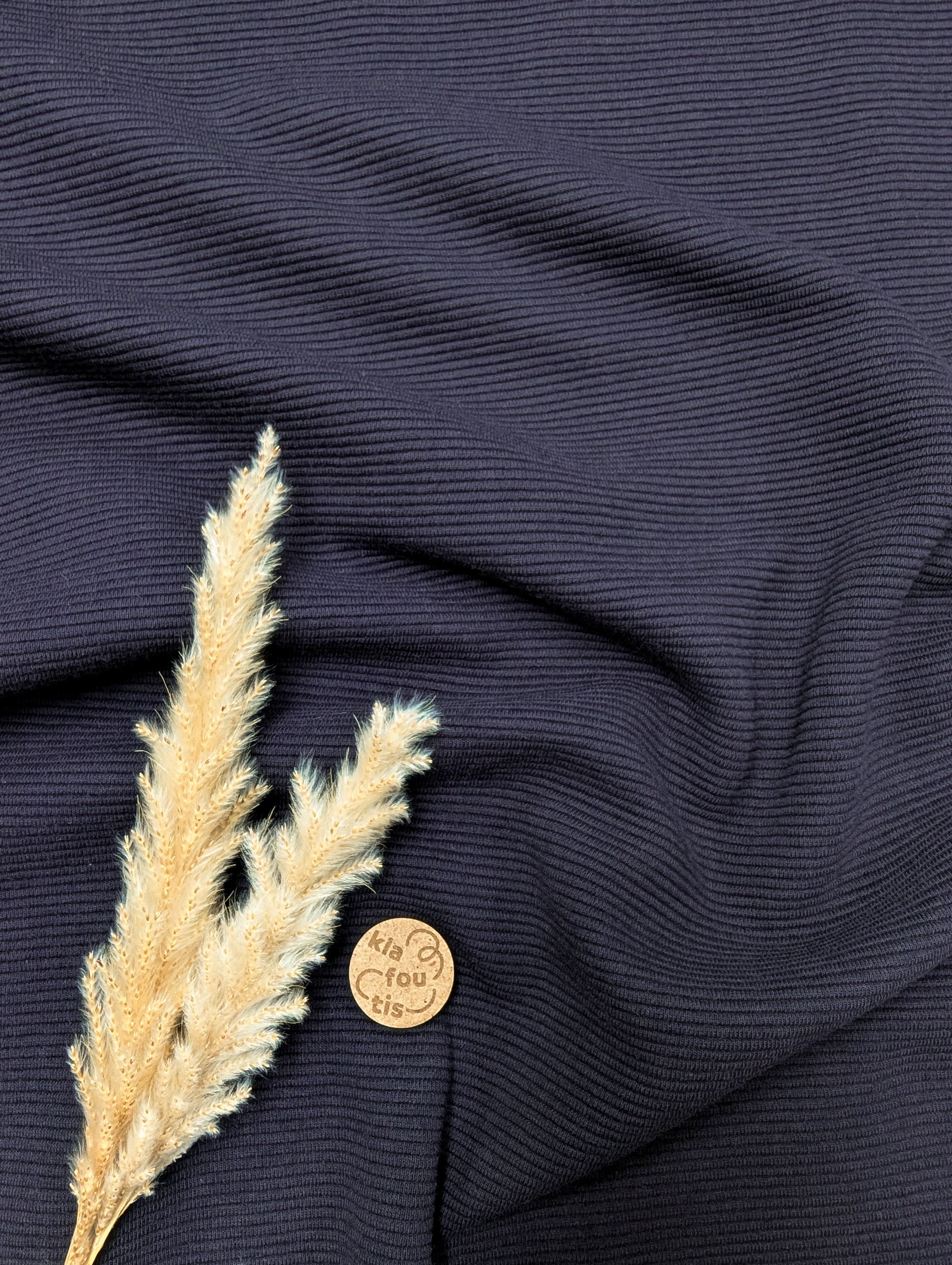 Jersey ottoman strié - noir