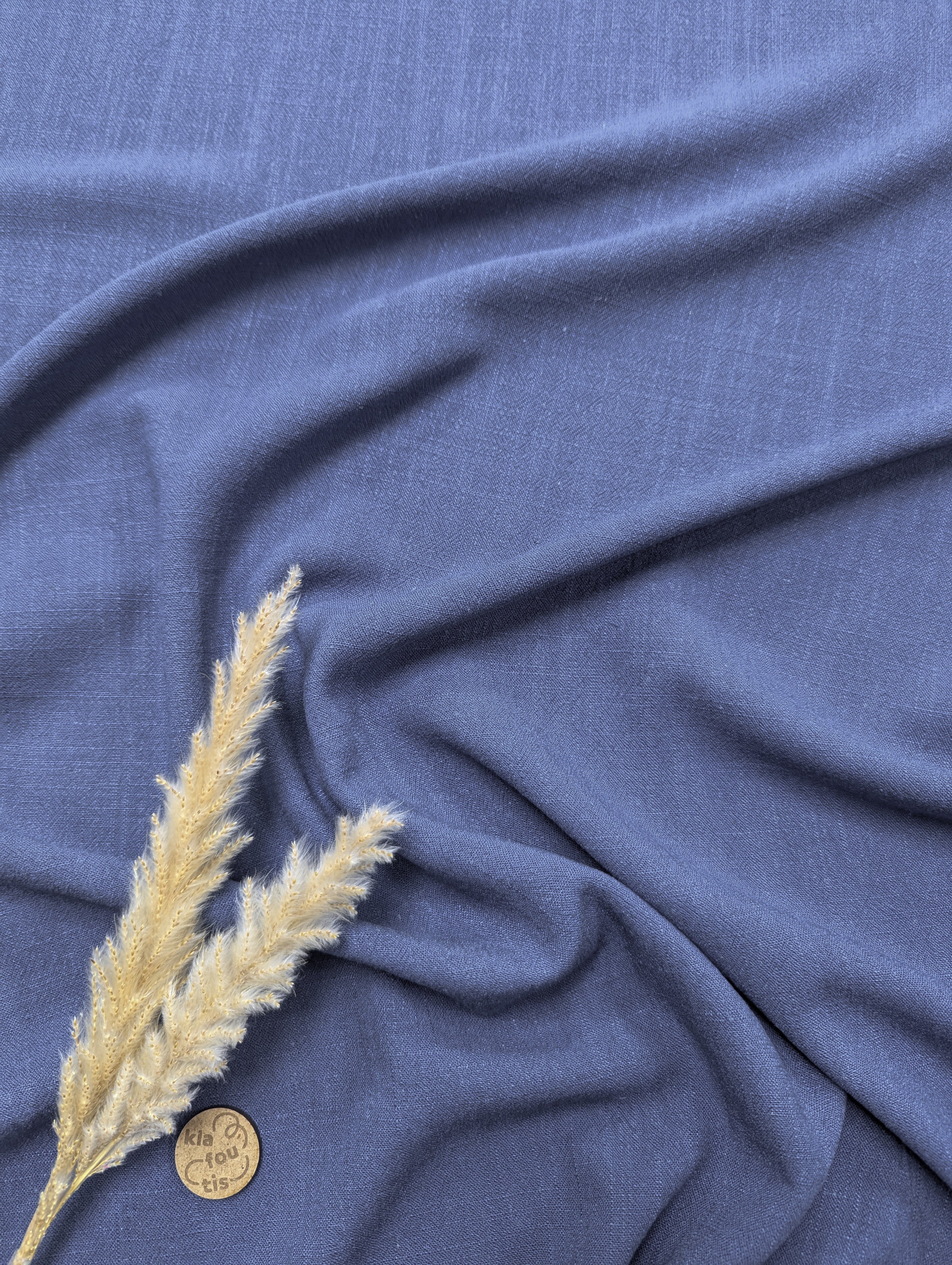 Lin viscose - Bleu jeans