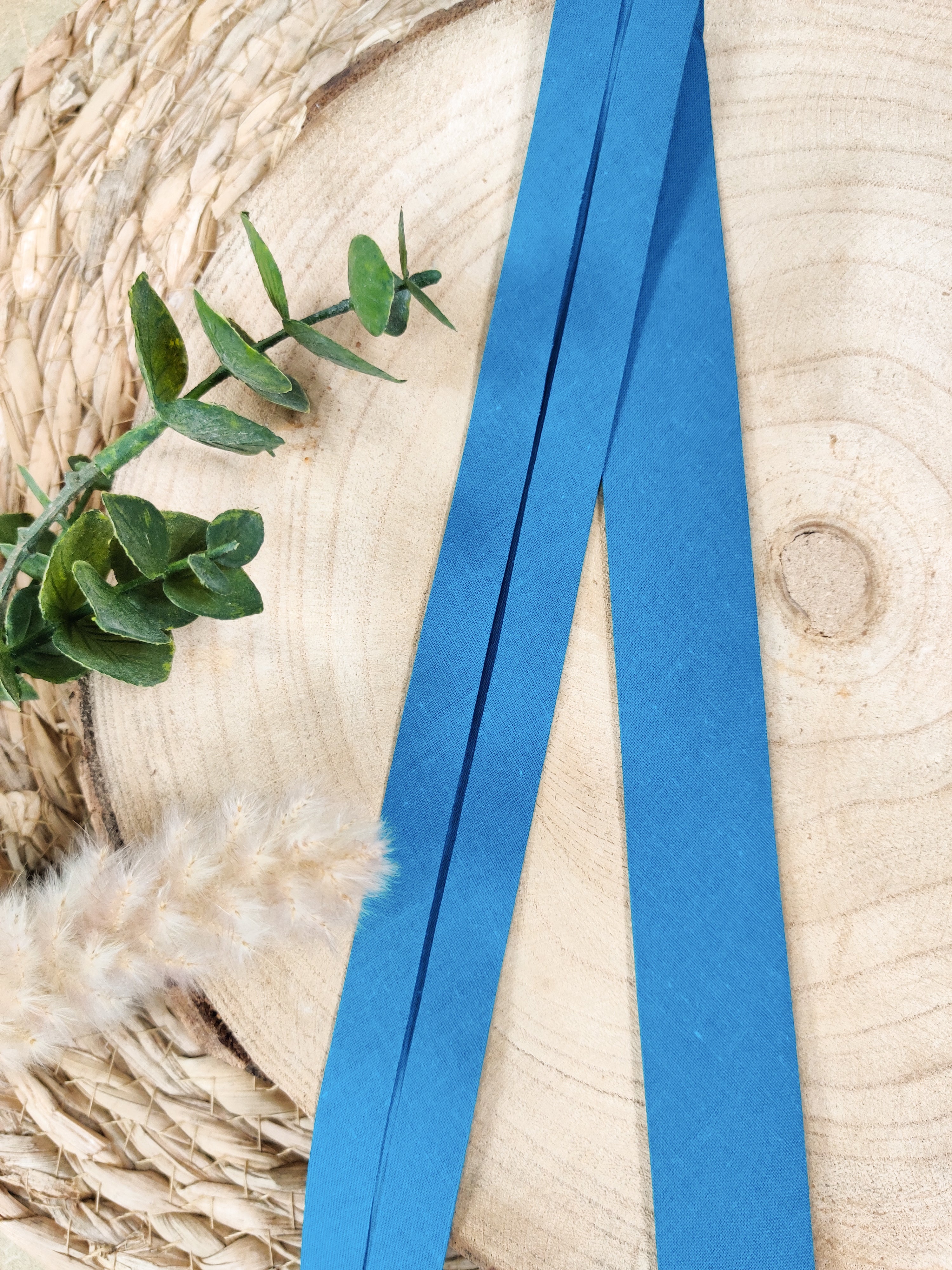 Biais pré-plié 27 mm - Pétrole