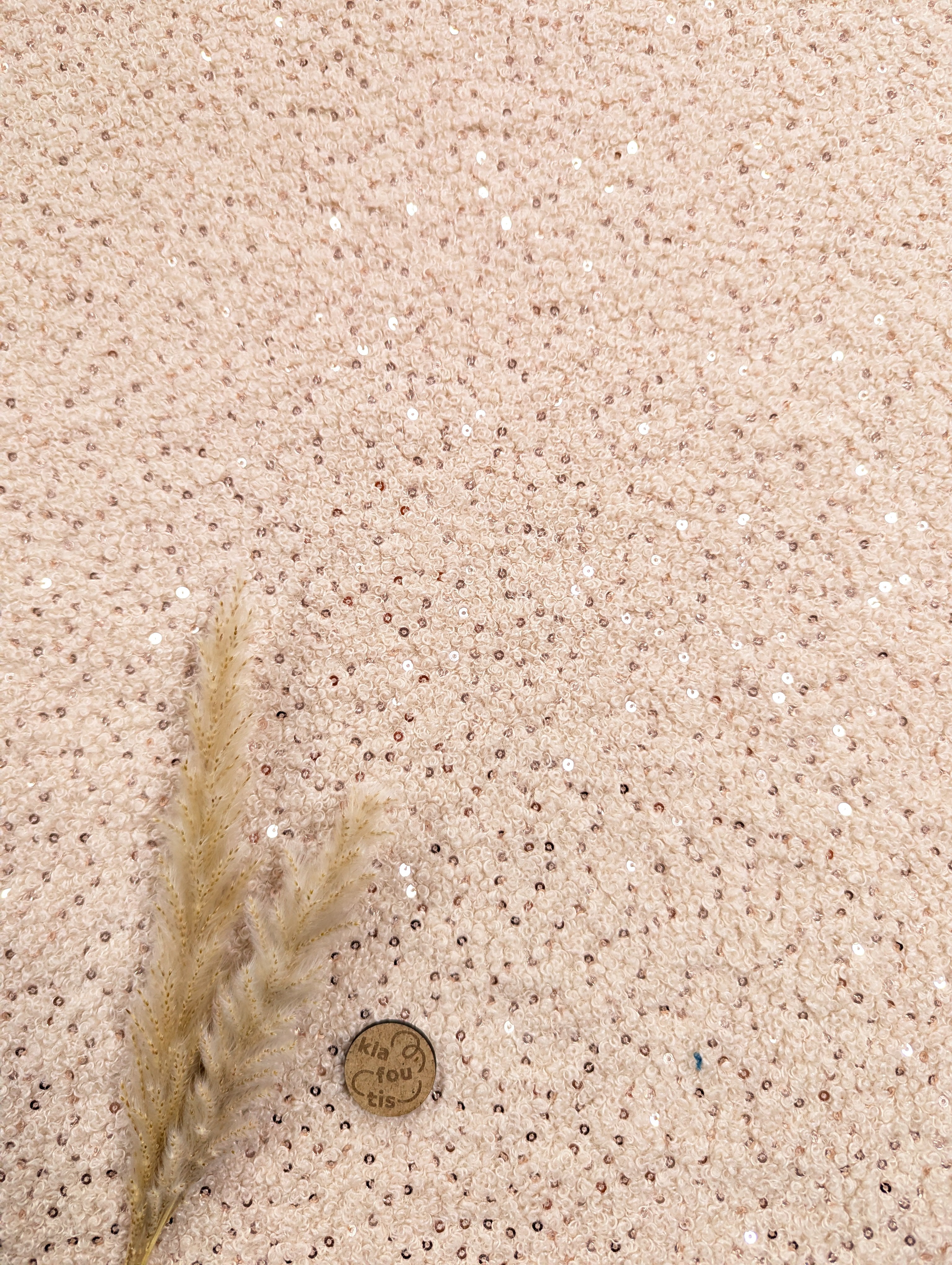 Teddy à sequins - beige