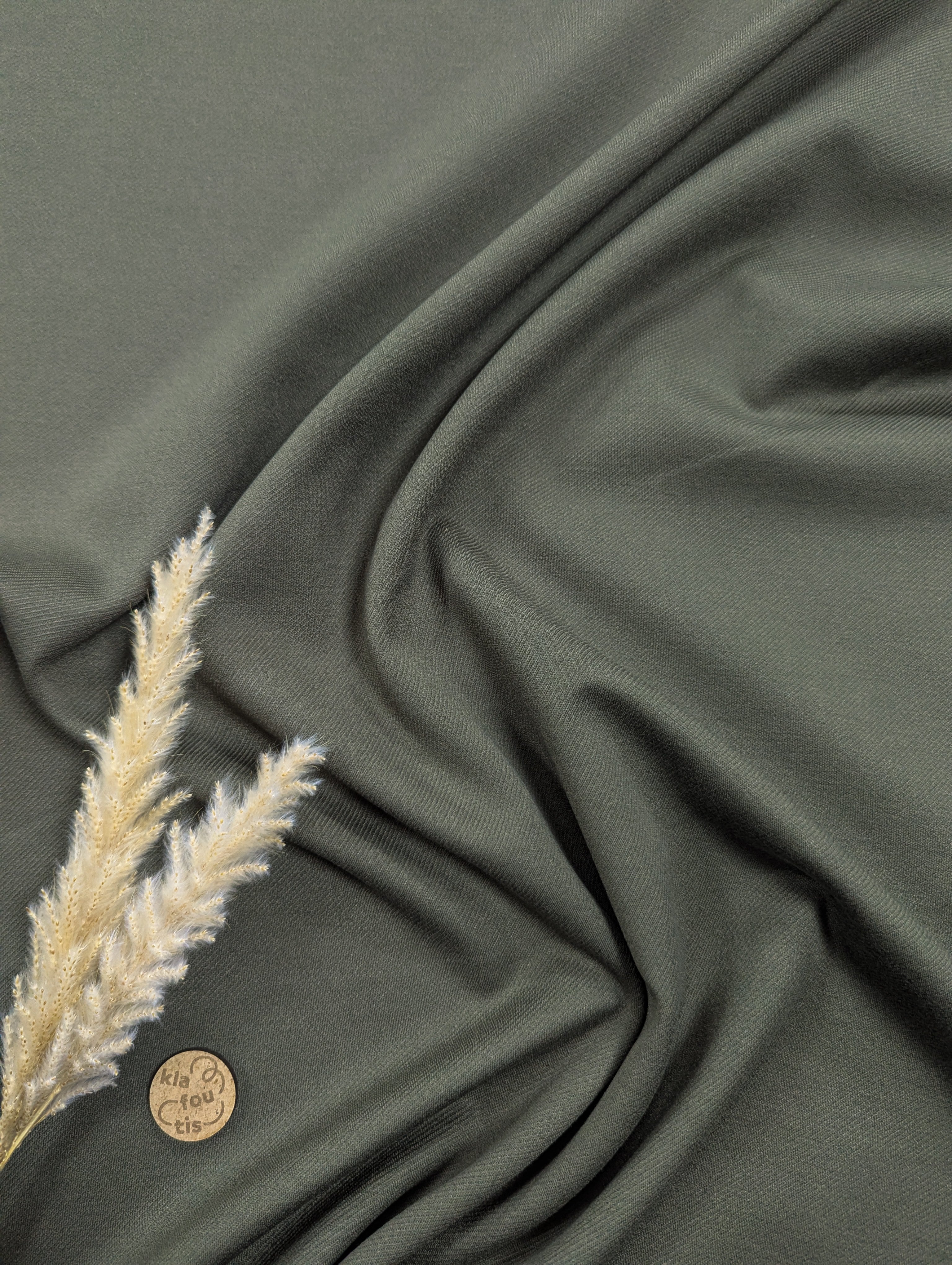 Twill extensible - vert militaire
