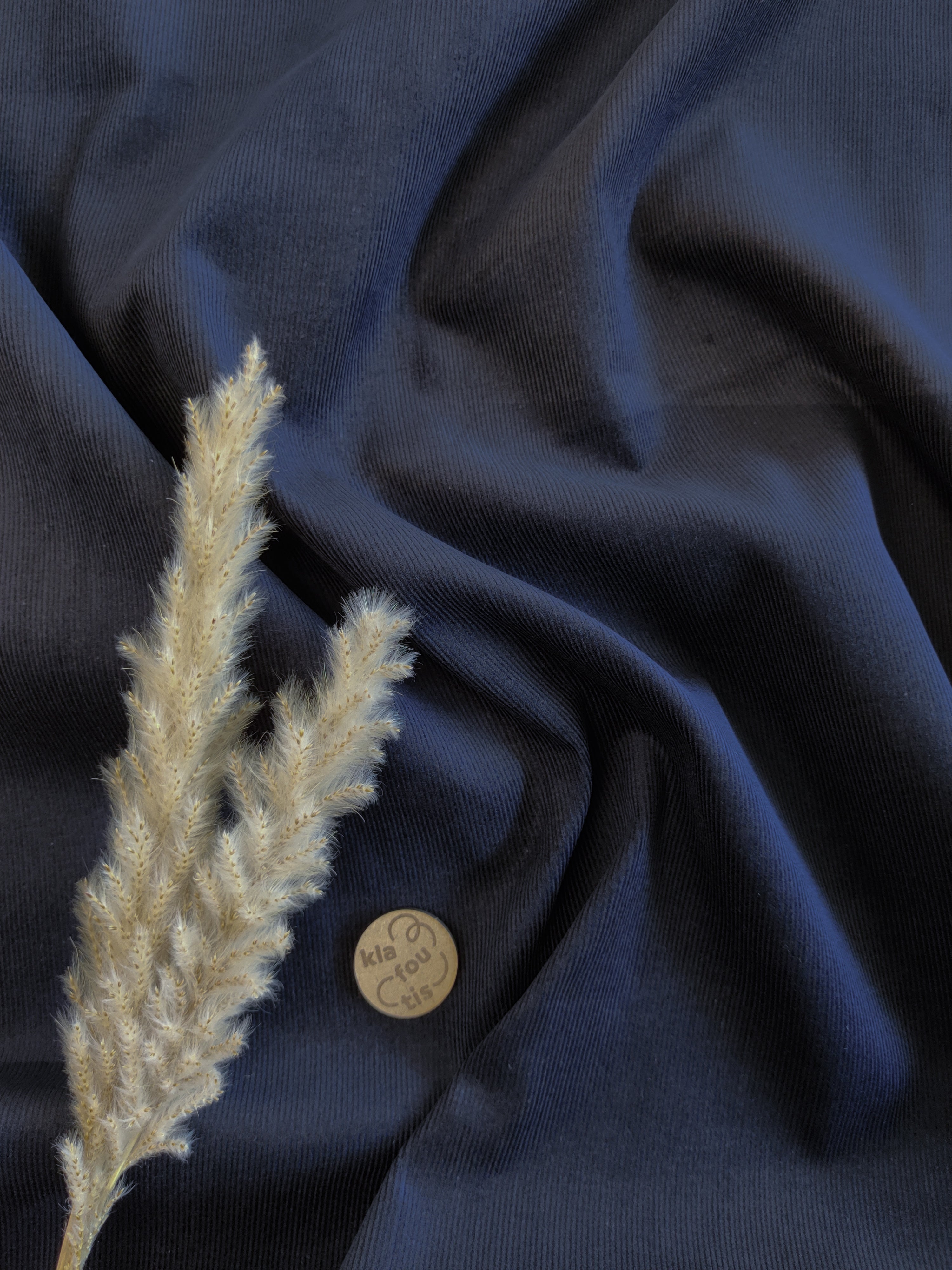 Velours milleraies - Bleu marine