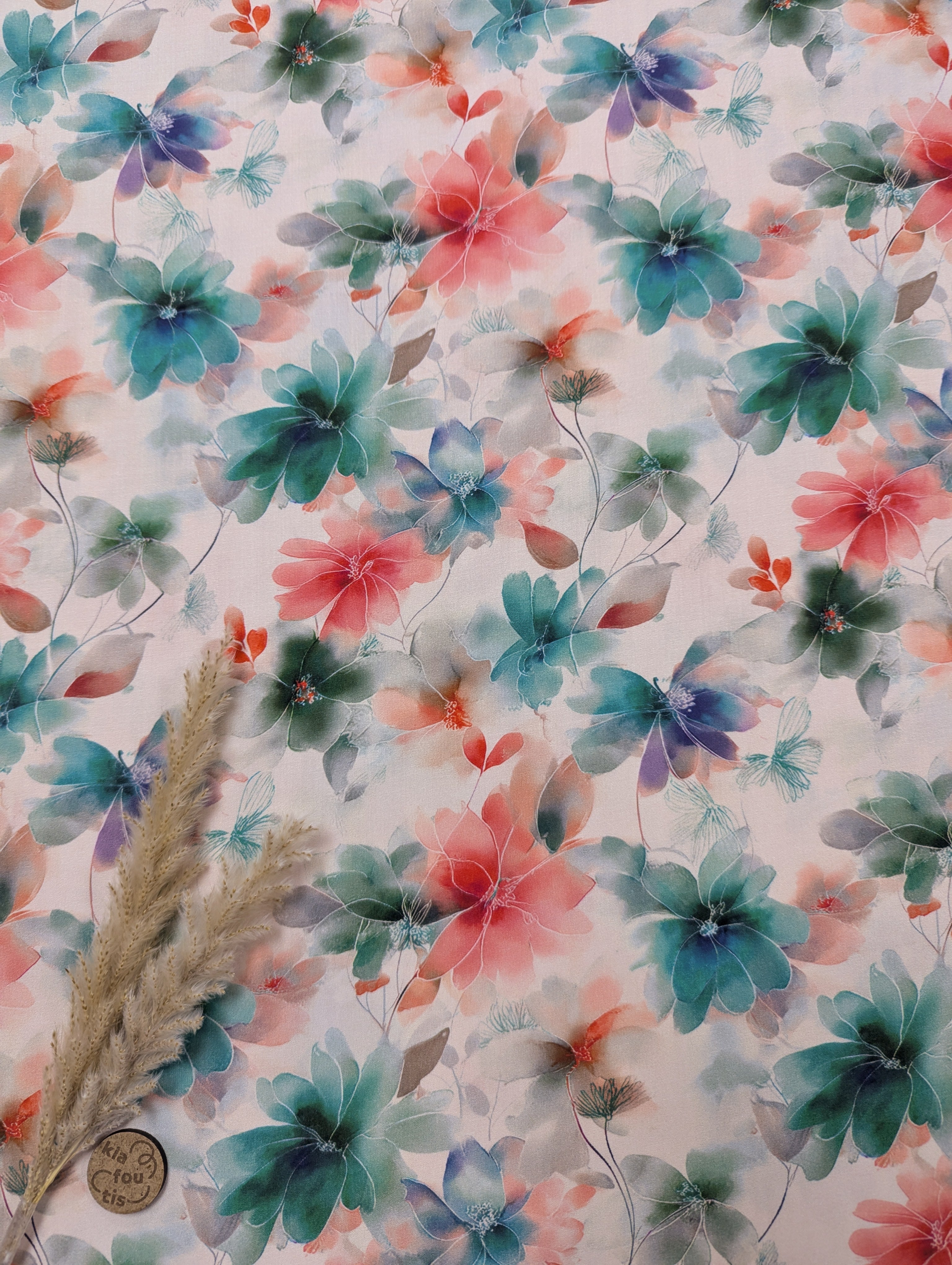 Popeline de viscose rose poudré - douceur pastel