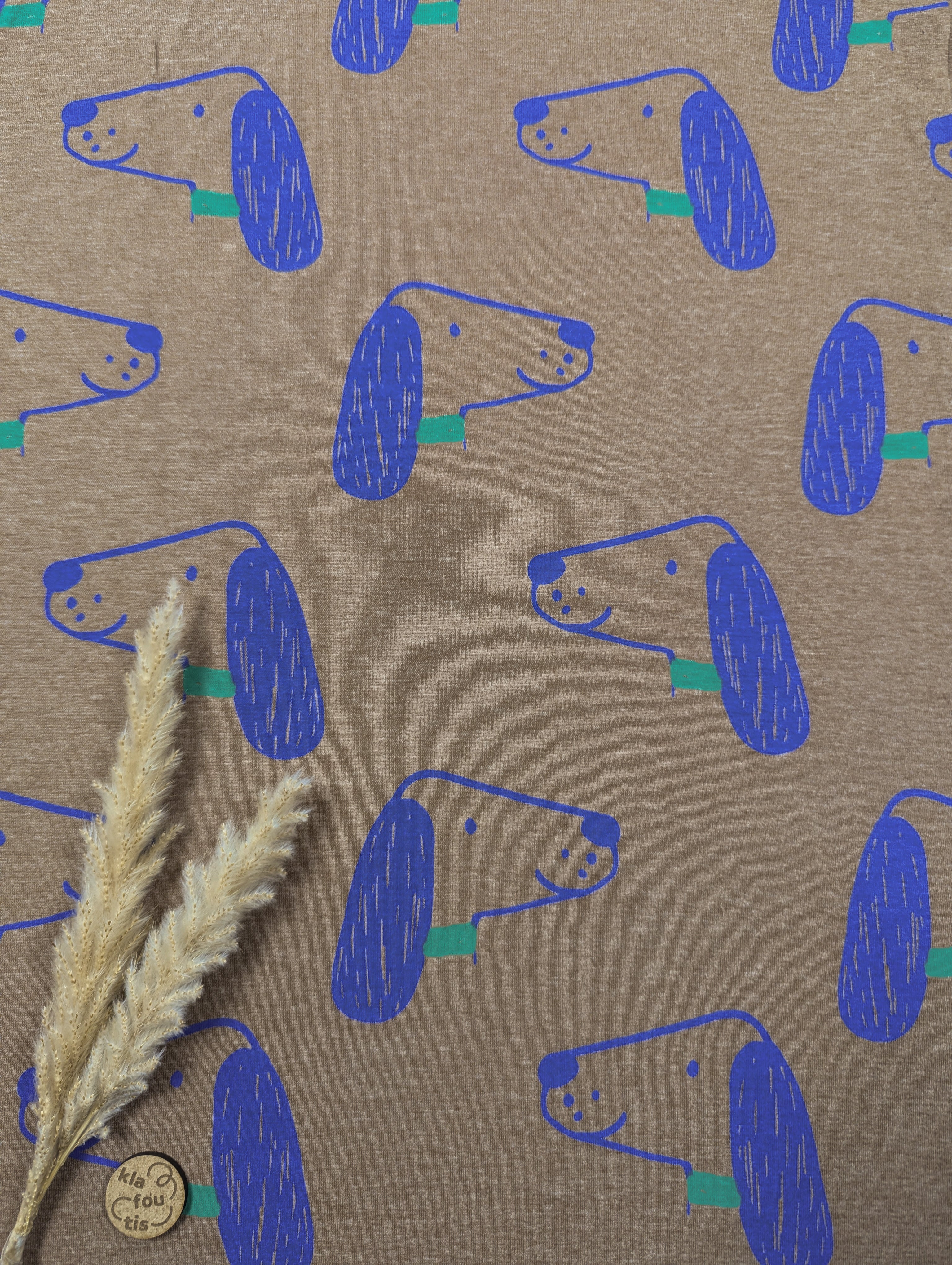 Jersey de coton chocolat chiné - Truffes