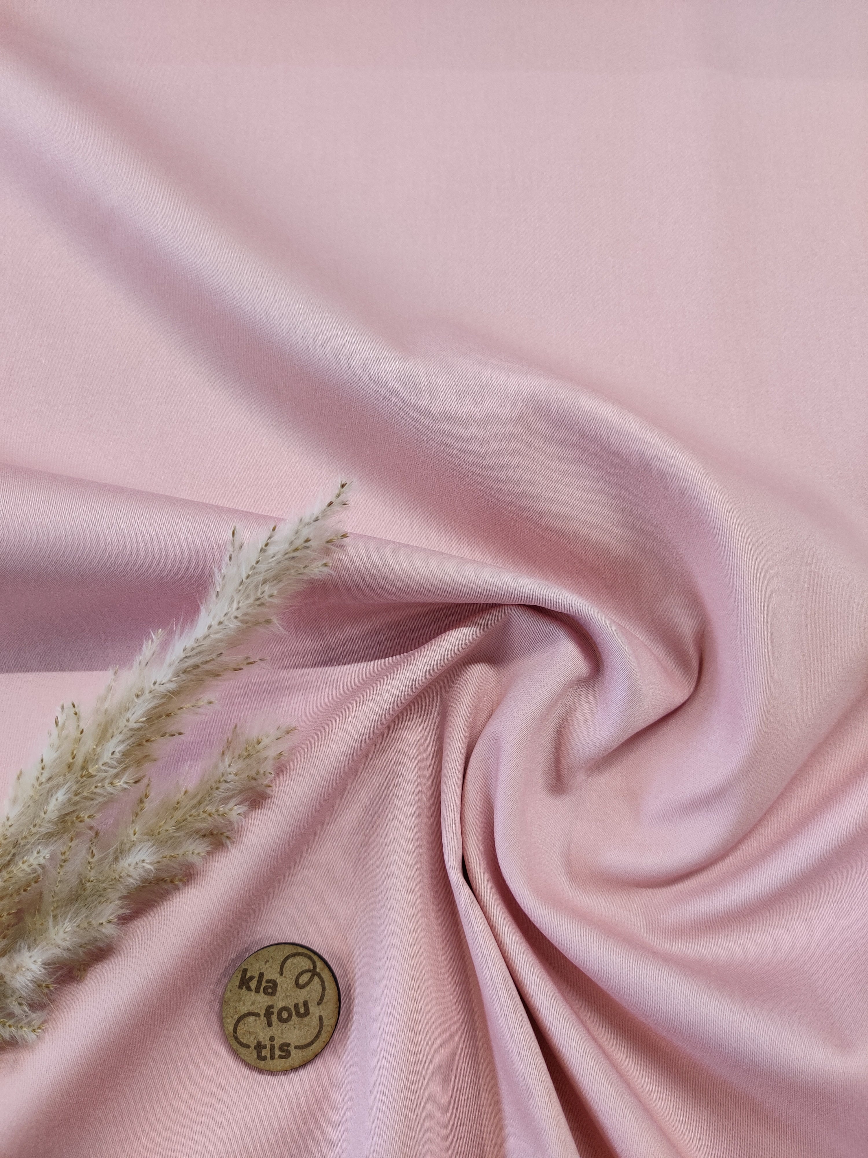 Satin de Coton stretch - Rose clair